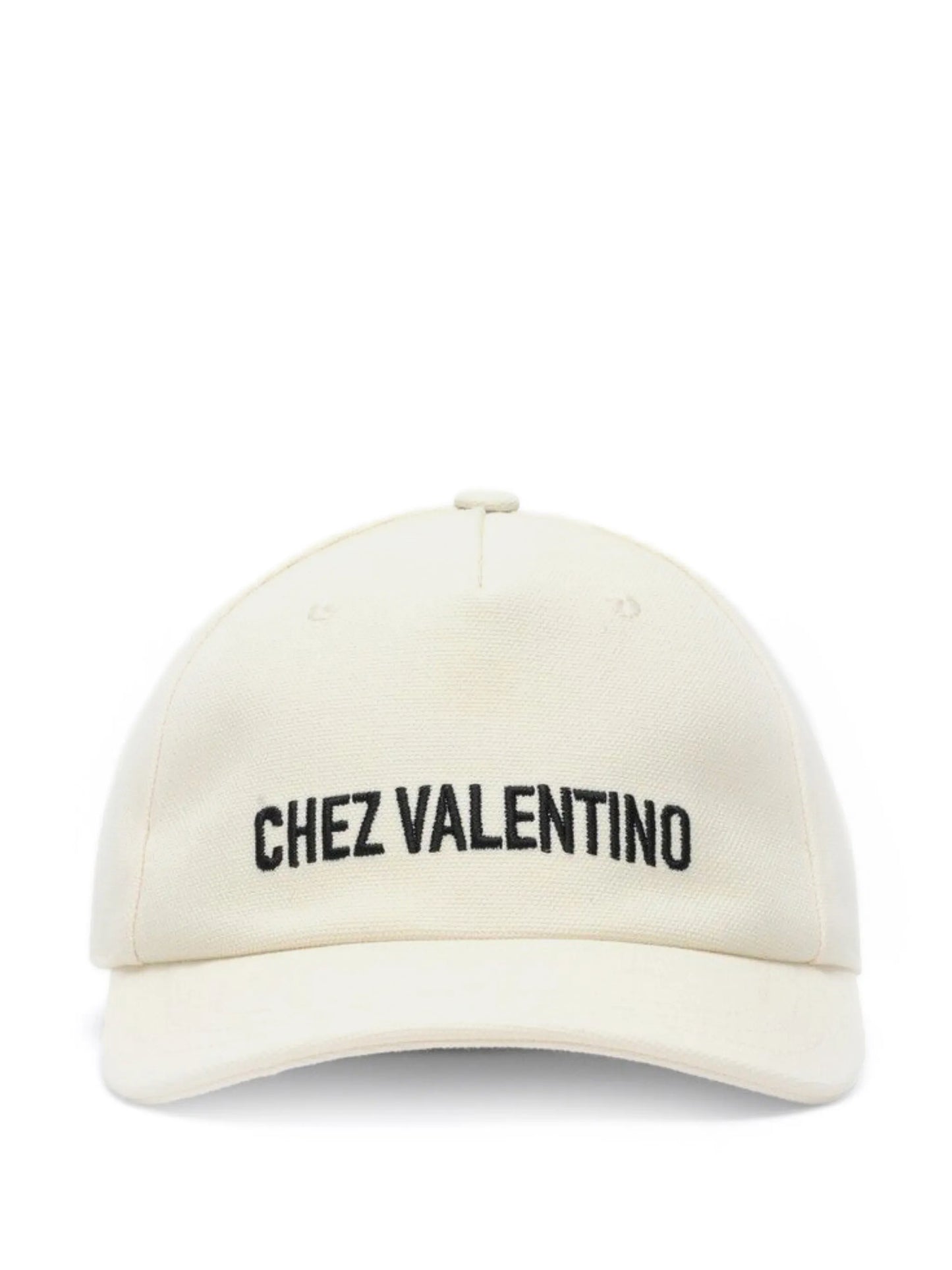 Chez Valentino Cotton Baseball Cap With Embroidery