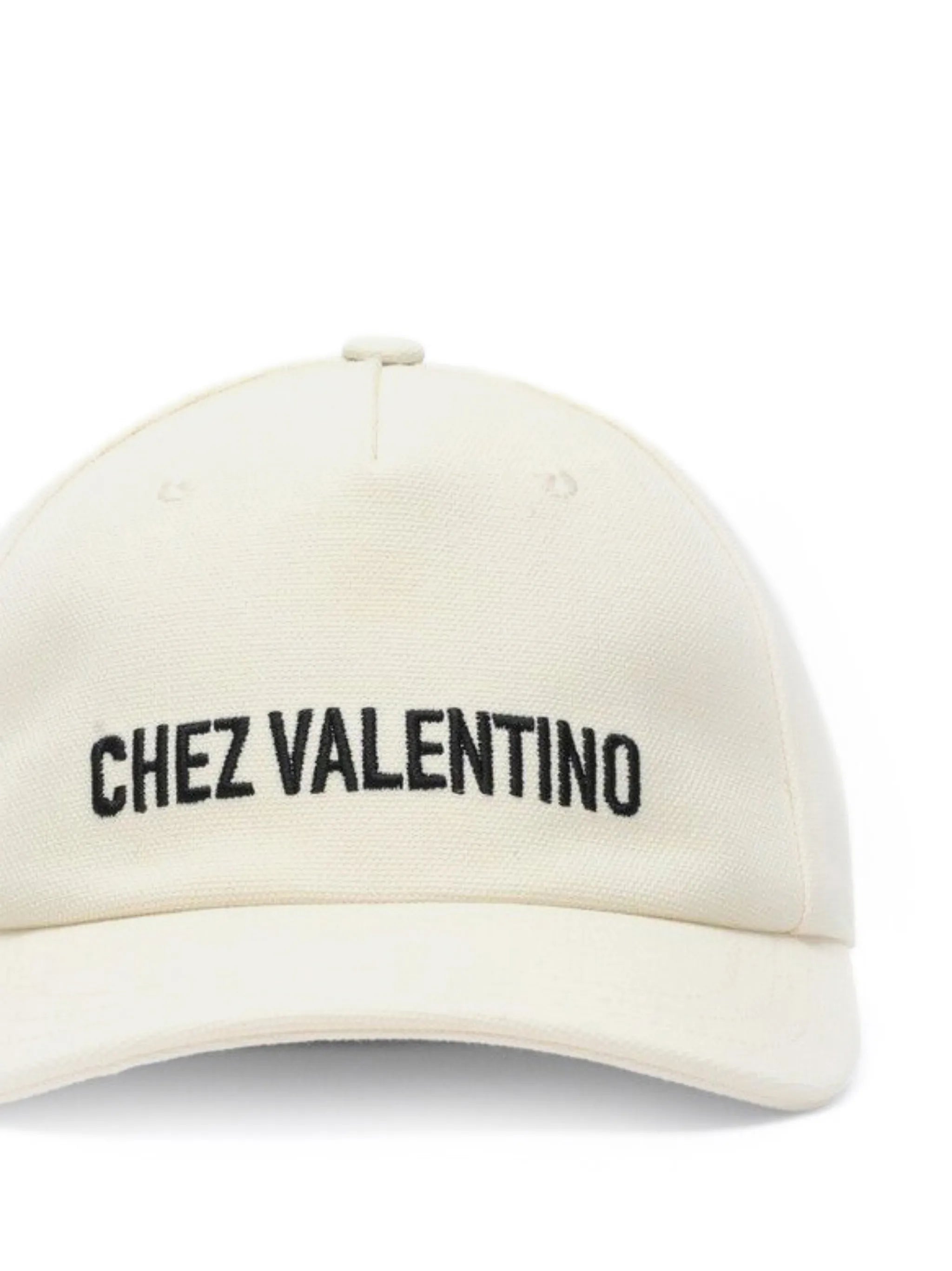 Chez Valentino Cotton Baseball Cap With Embroidery