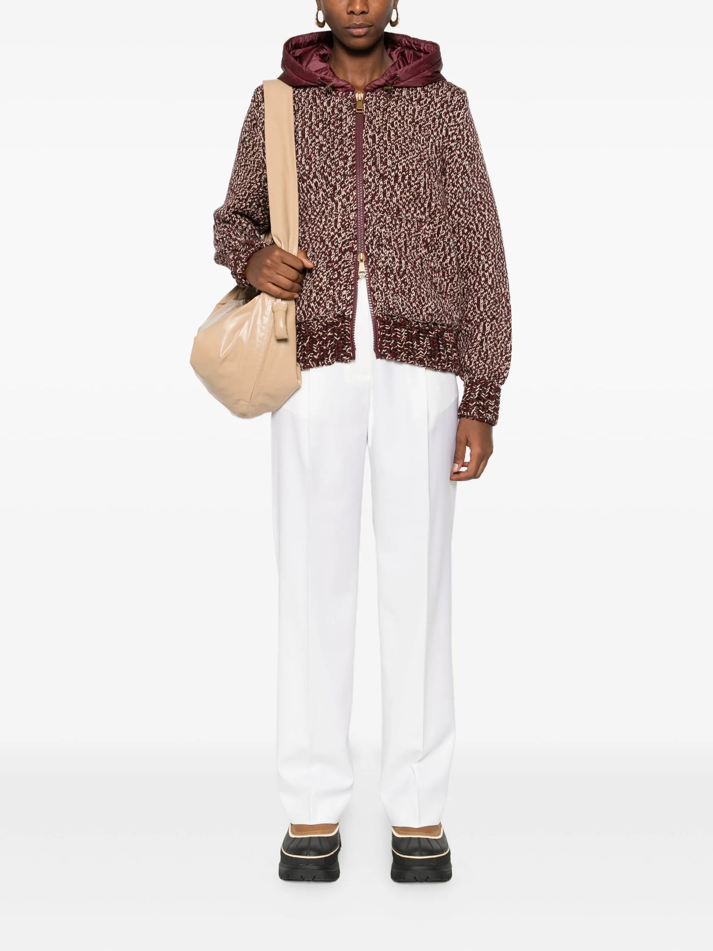 drawstring pleated trousers