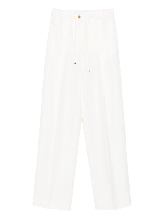 drawstring pleated trousers