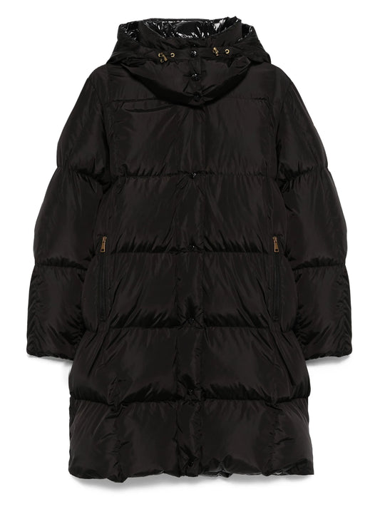 hooded quilted coat