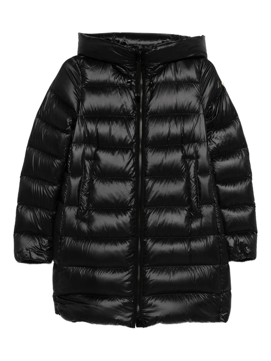 hooded quilted coat