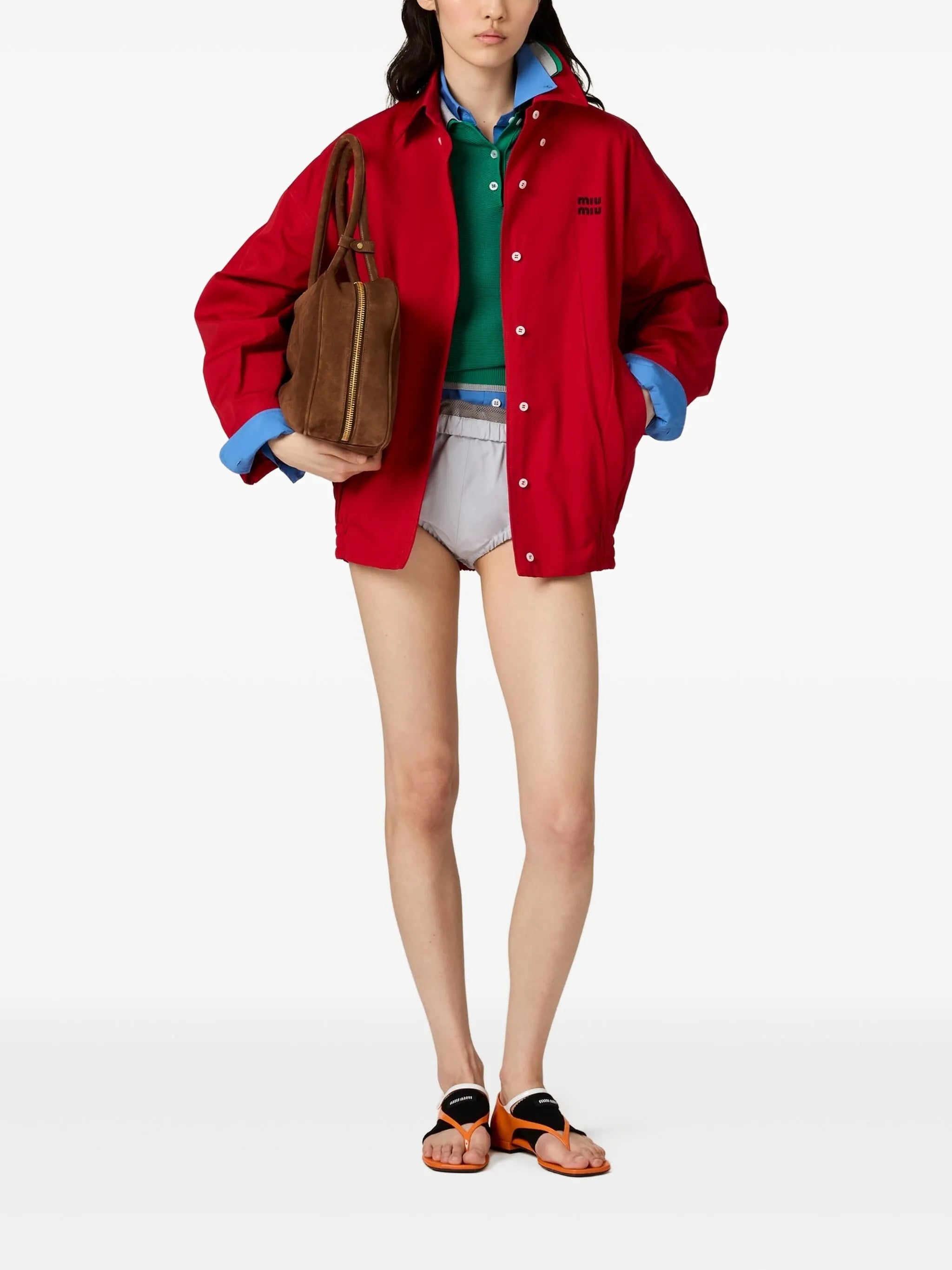 poplin blouson jacket