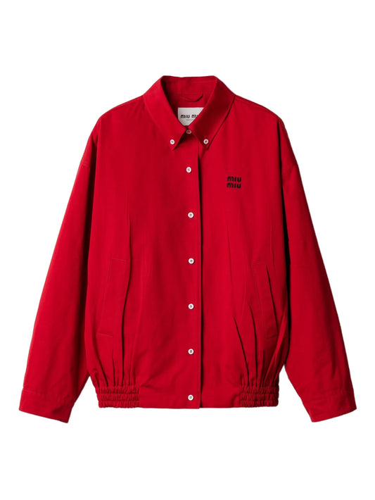 poplin bomber jacket