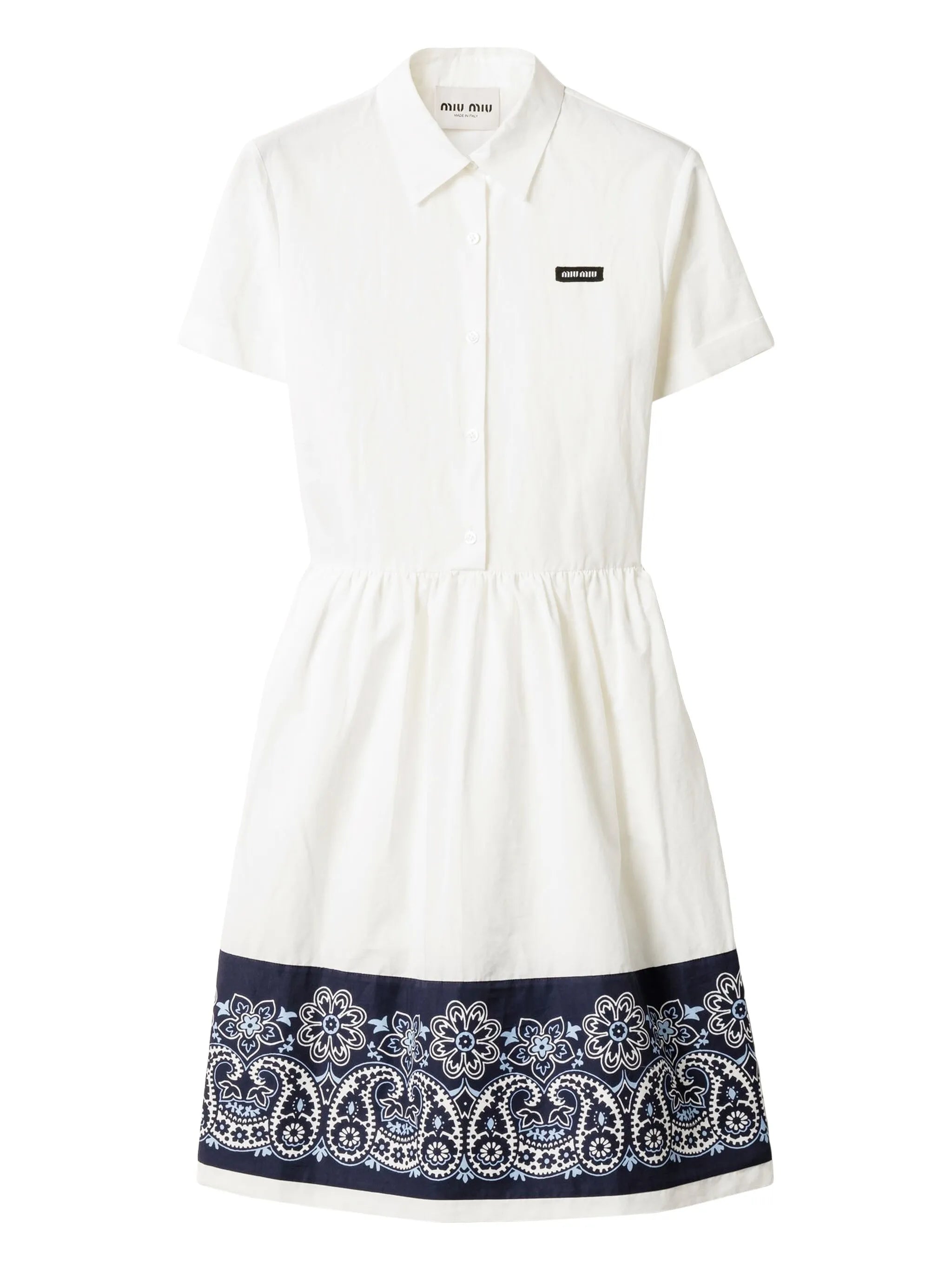 bandana-print poplin midi dress