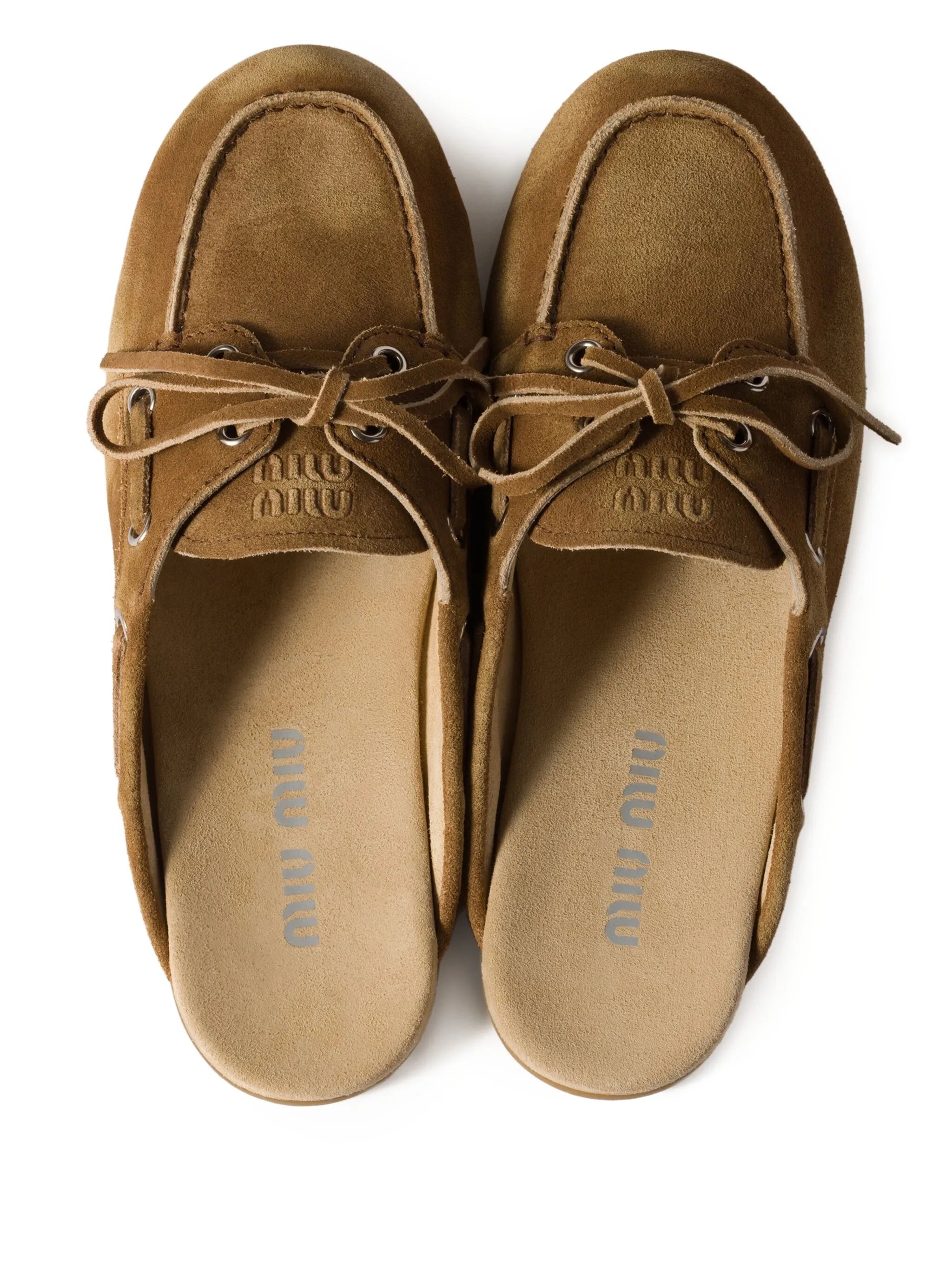 faded suede mules