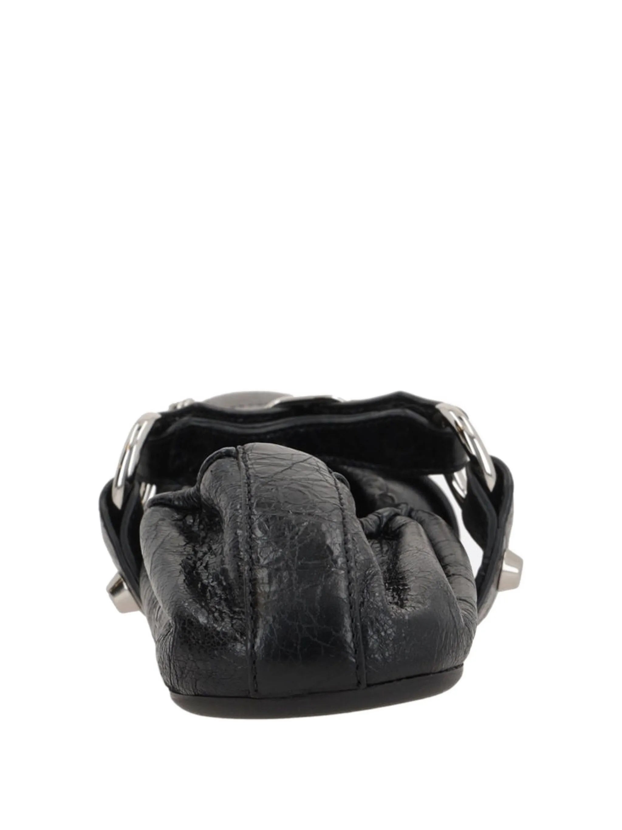 City leather ballet flats