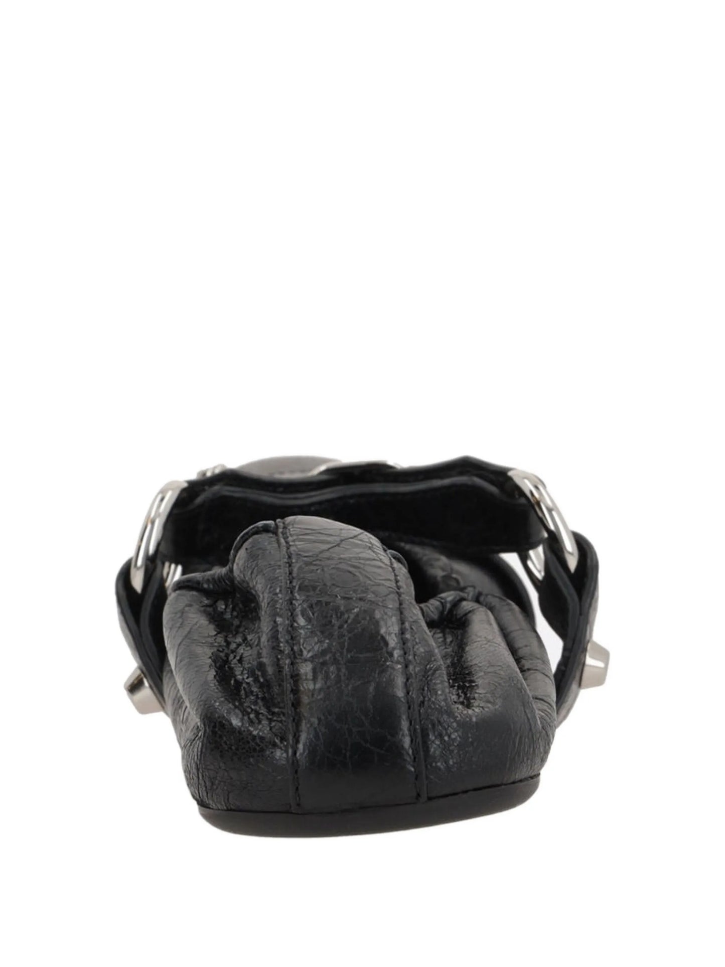 City leather ballet flats