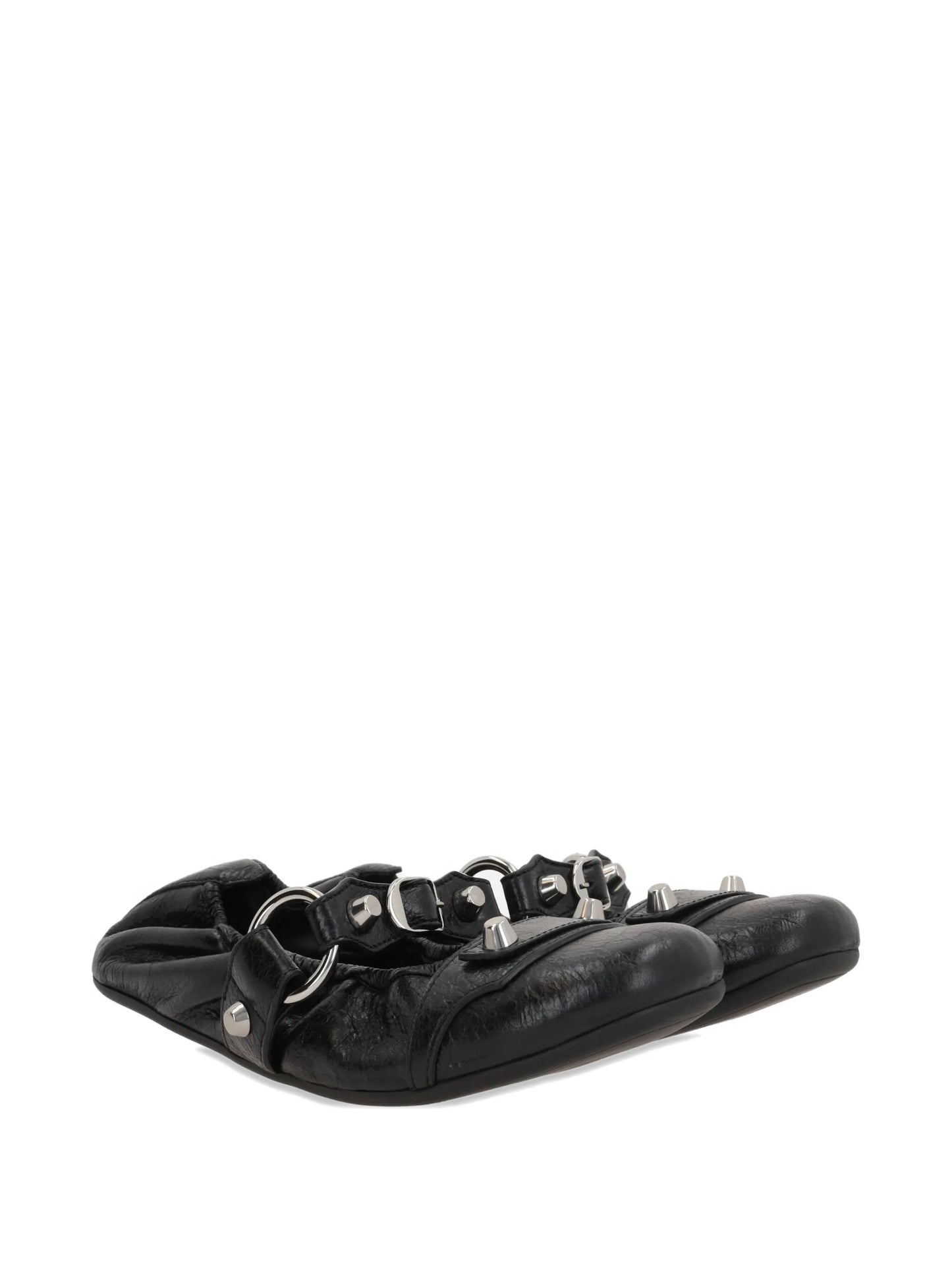 City leather ballet flats