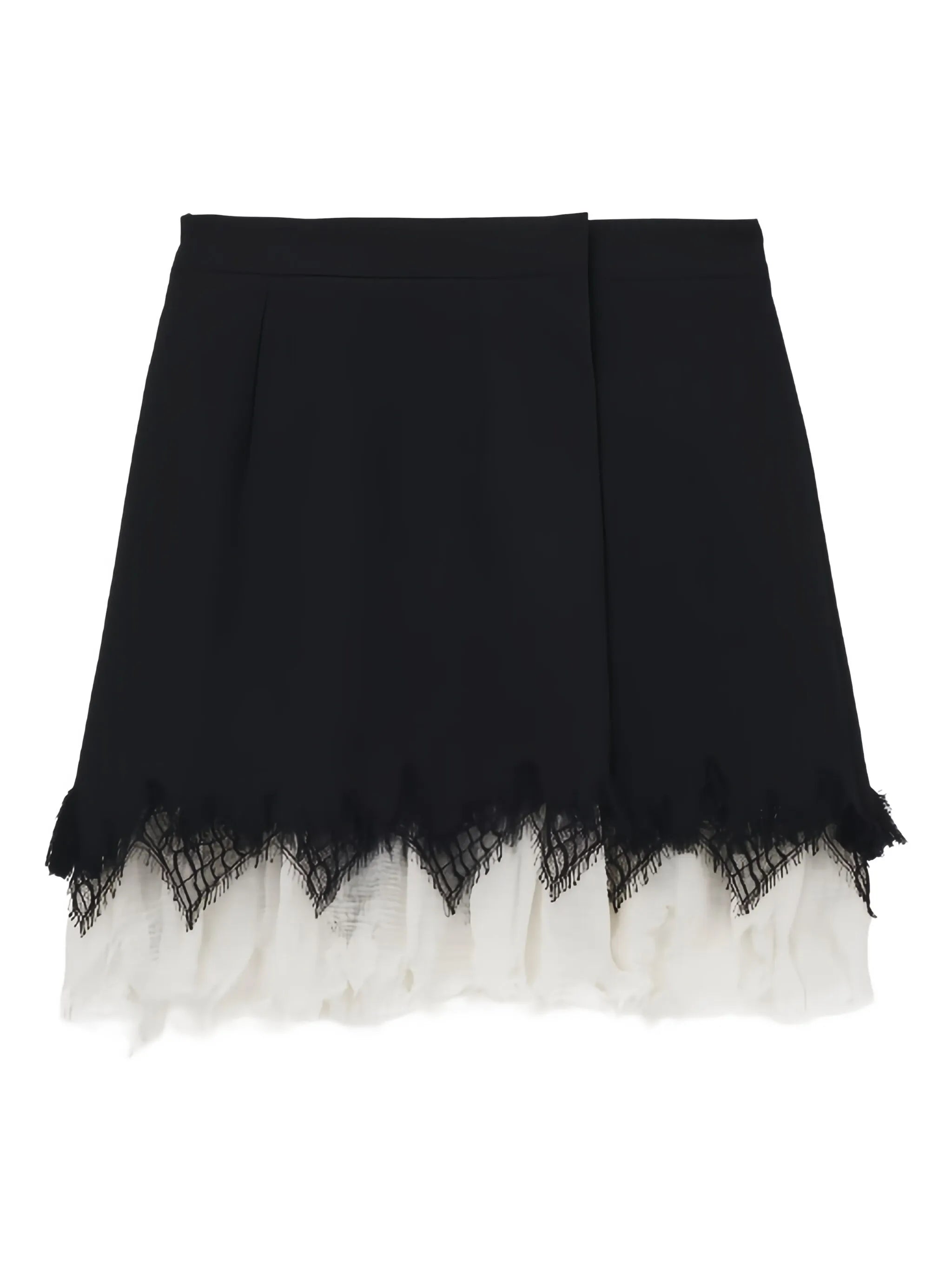 wool A-line skirt