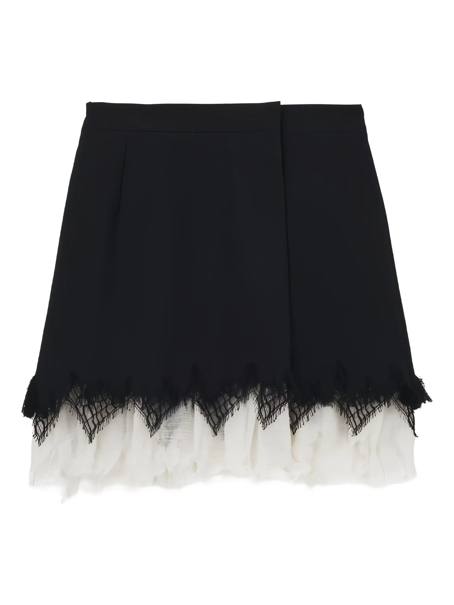 wool A-line skirt