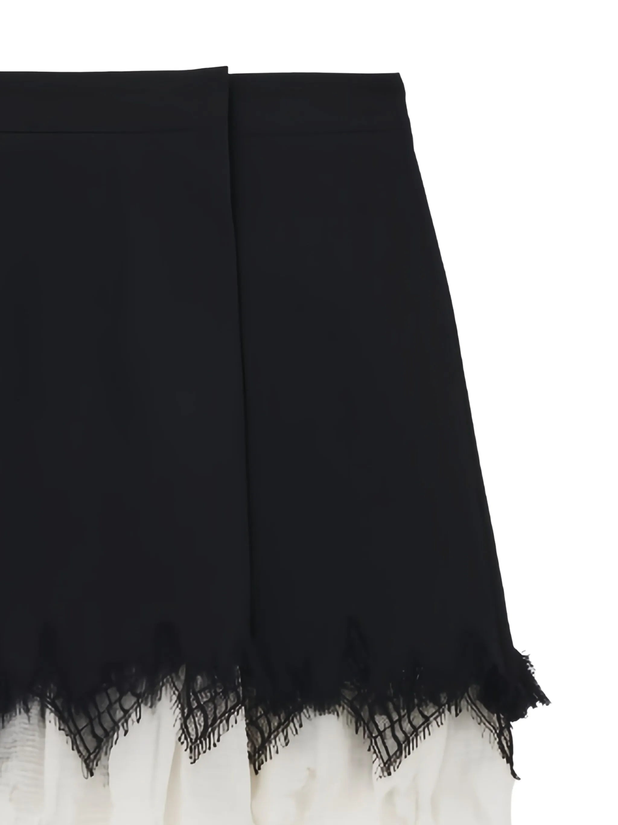 wool A-line skirt