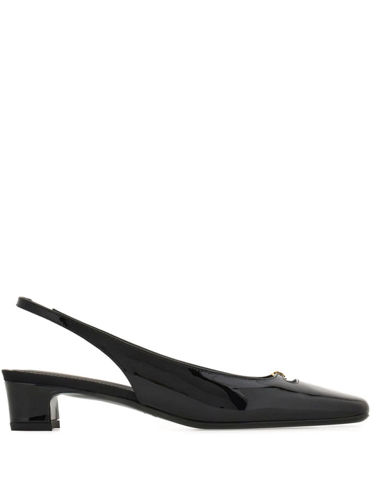 30mm cut-out slingback pumps
