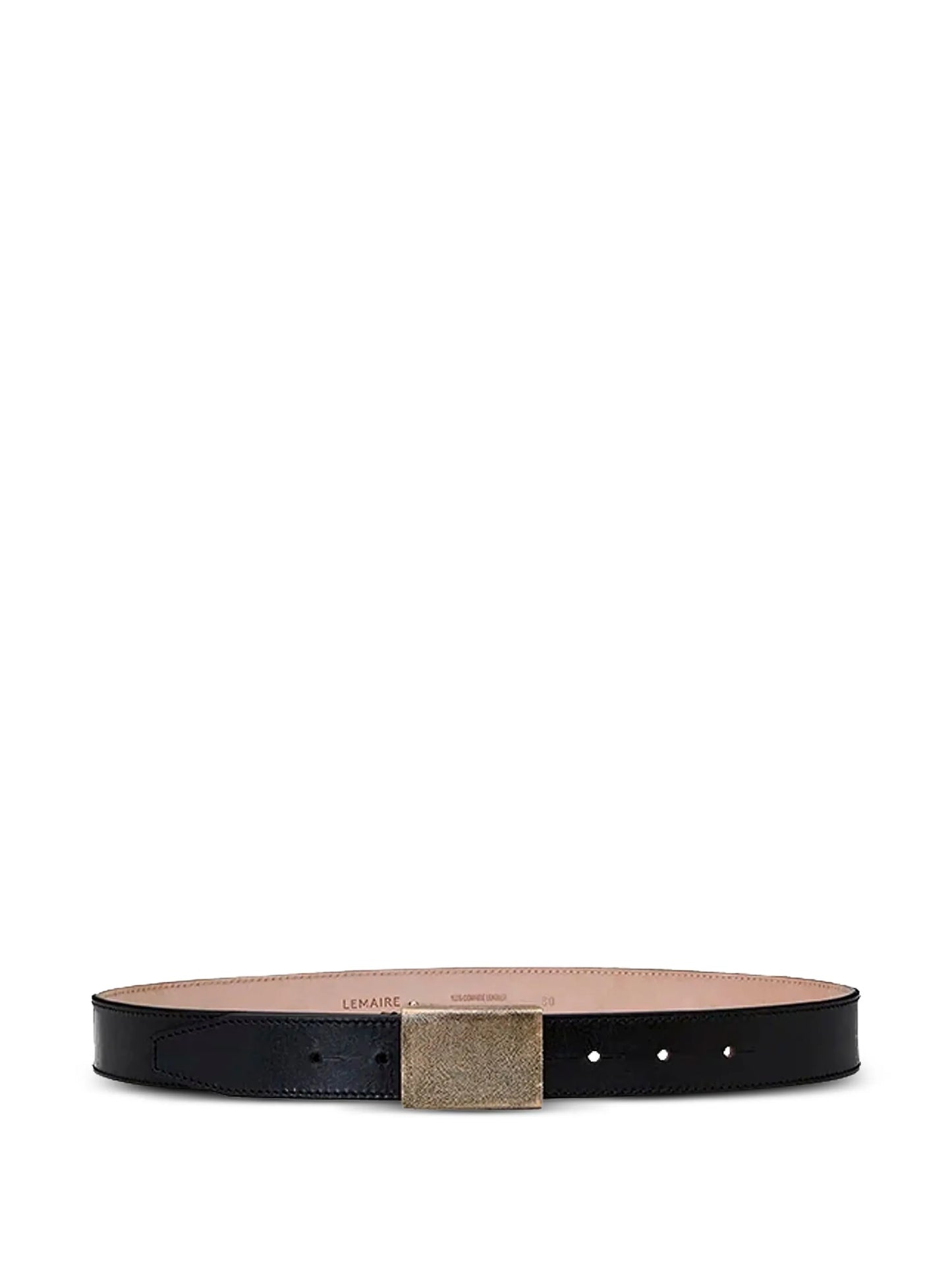leather square-buckle belt