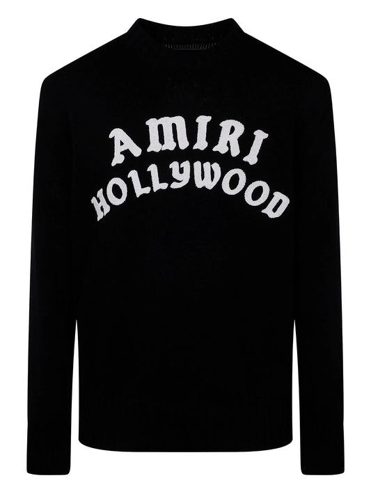 Hollywood logo-embroidered knit sweater