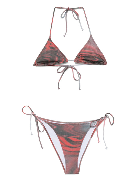 Blurry Roses triangle bikini