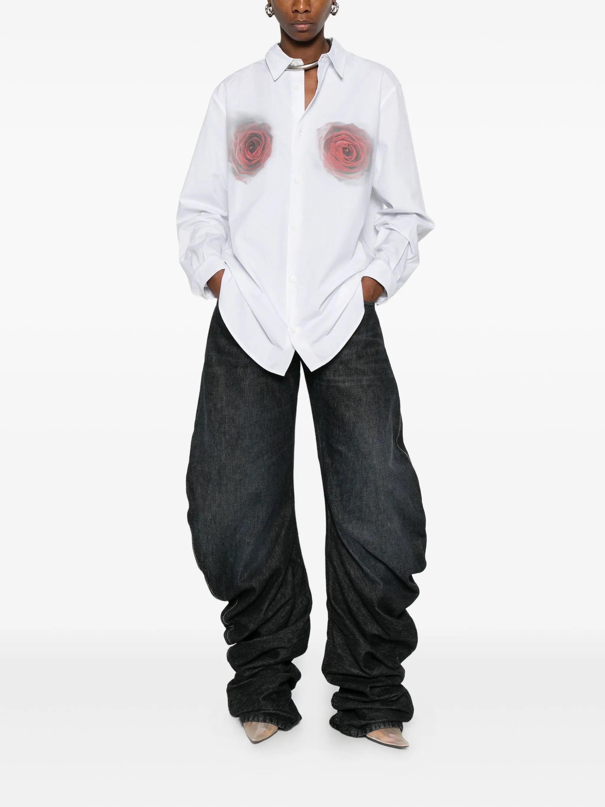 The Red Blurry Roses shirt