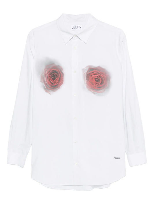 rose-print shirt