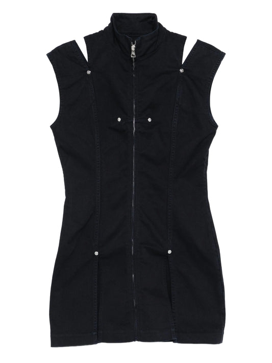 zip-front sleeveless dress