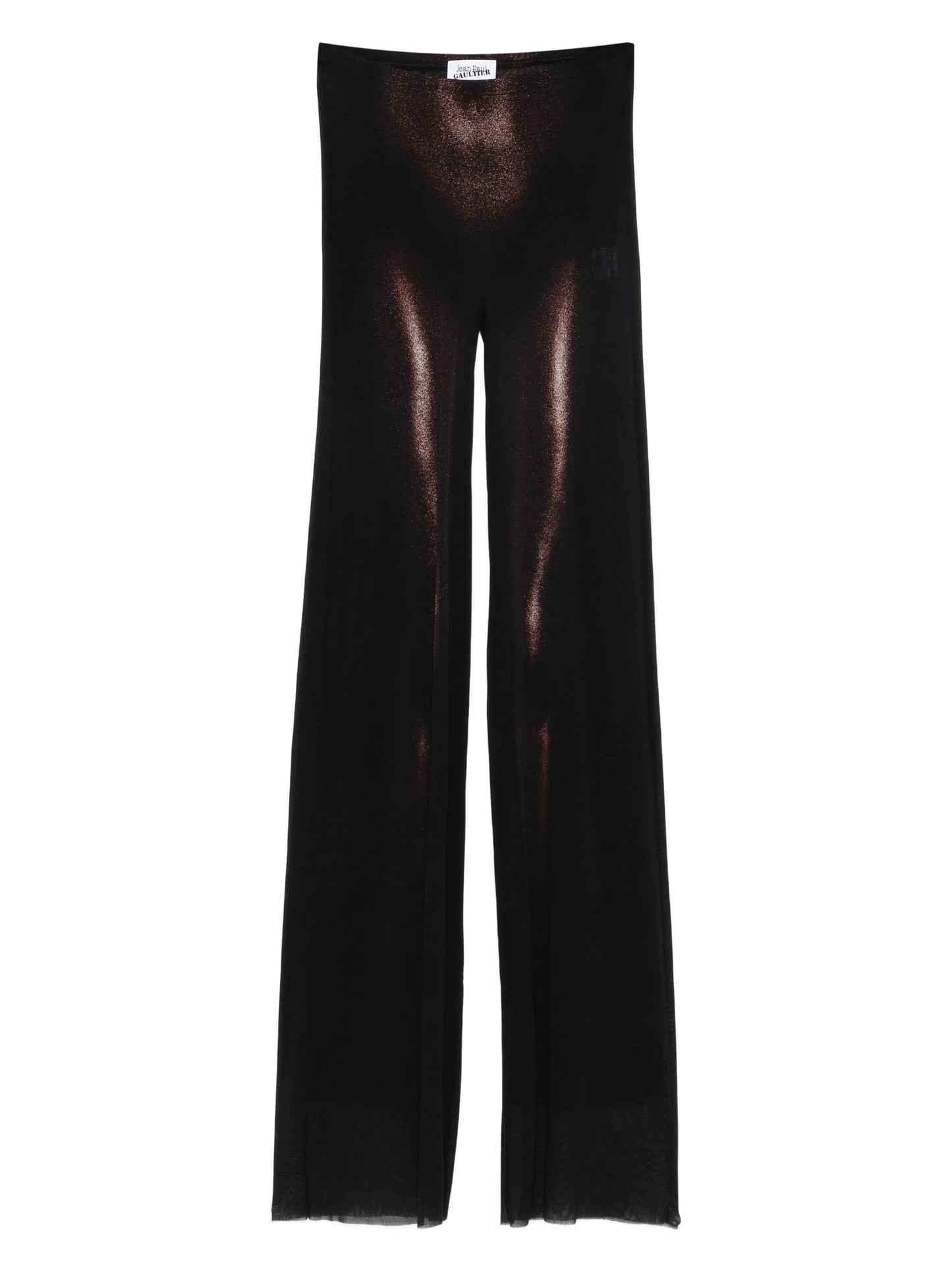 body-print mesh trousers