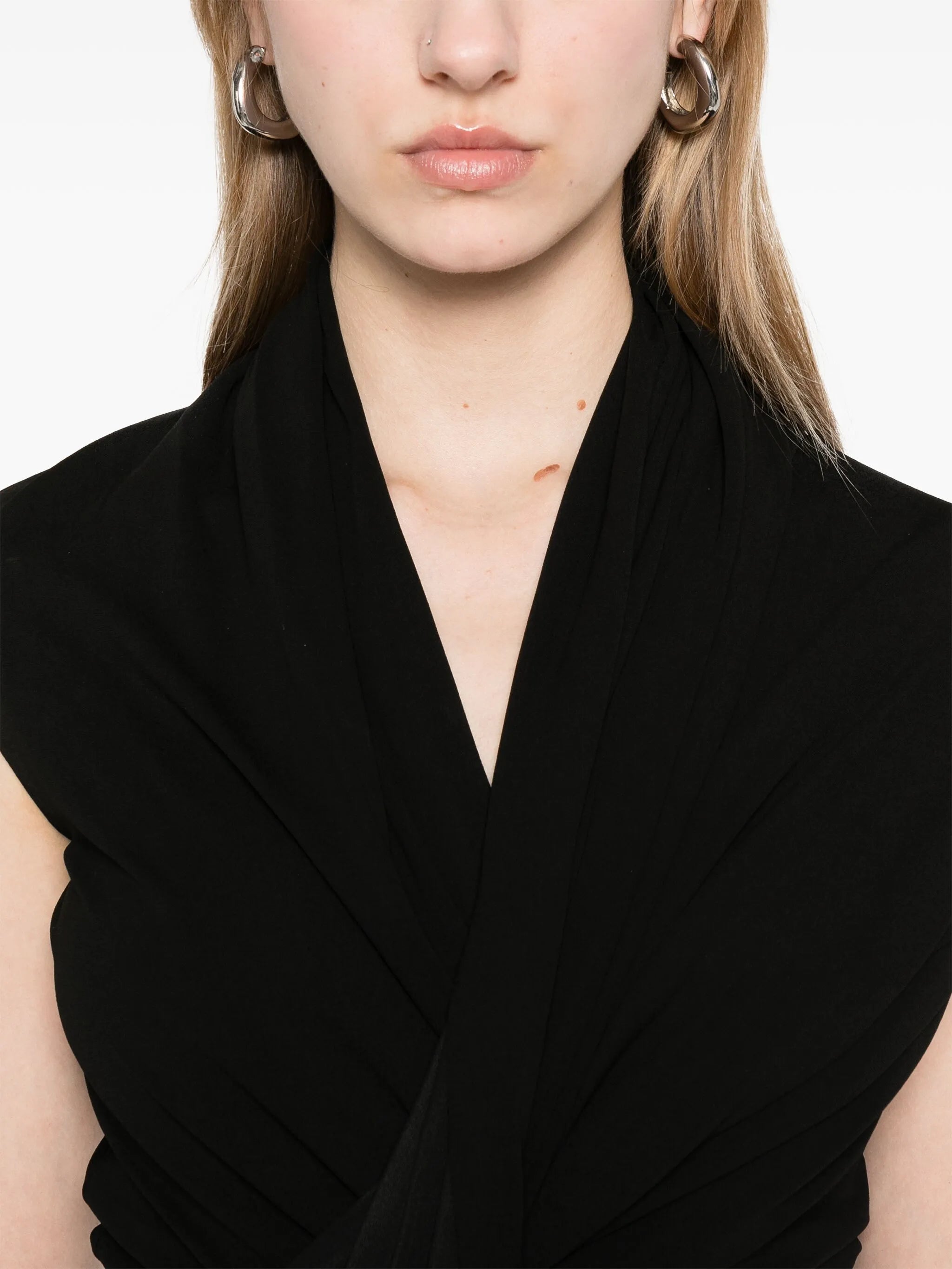 draped midi dress
