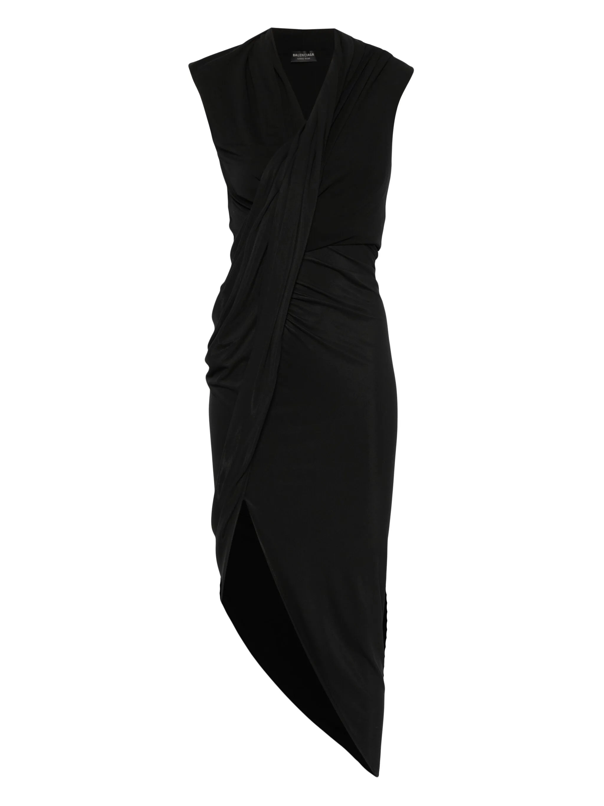 draped midi dress