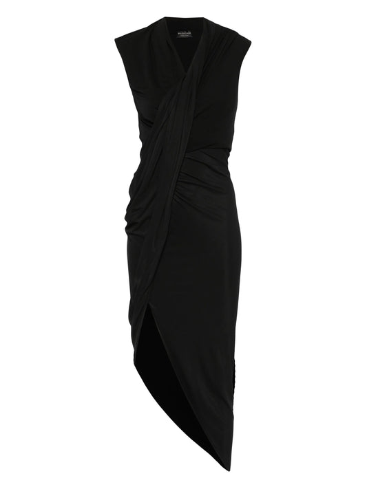 draped midi dress