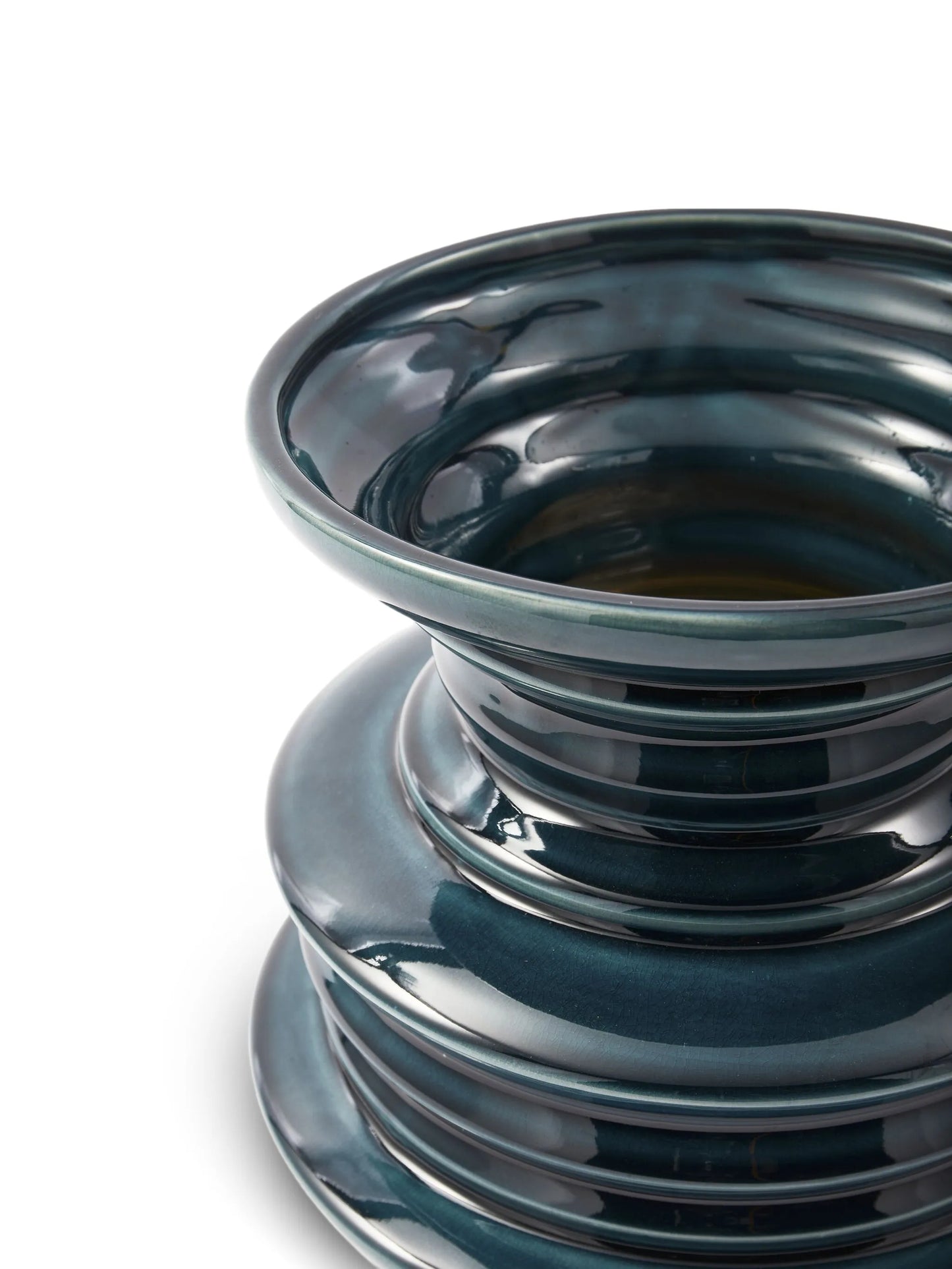 Stacked Plates ceramic vase