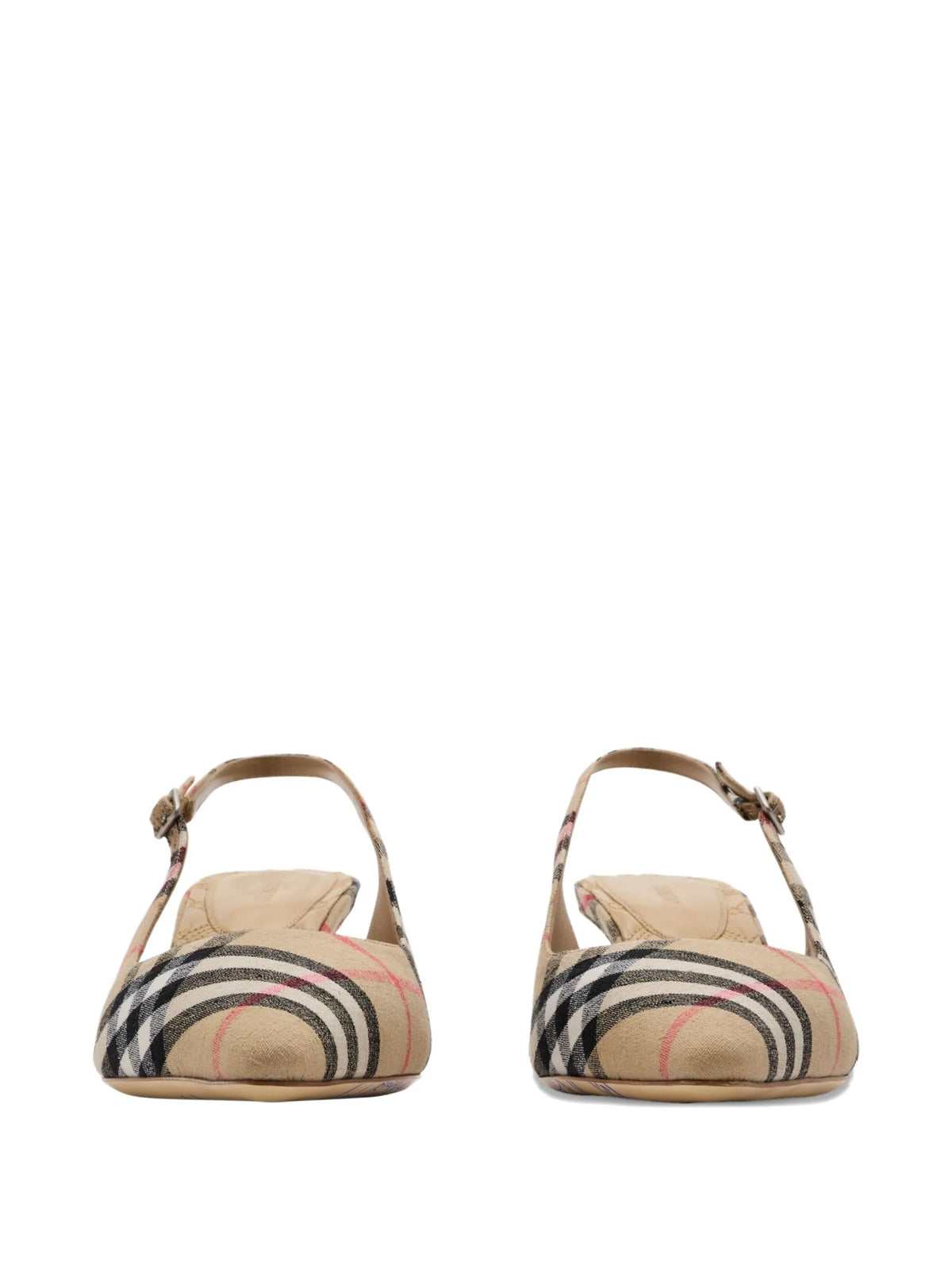 Check dame slingback pumps