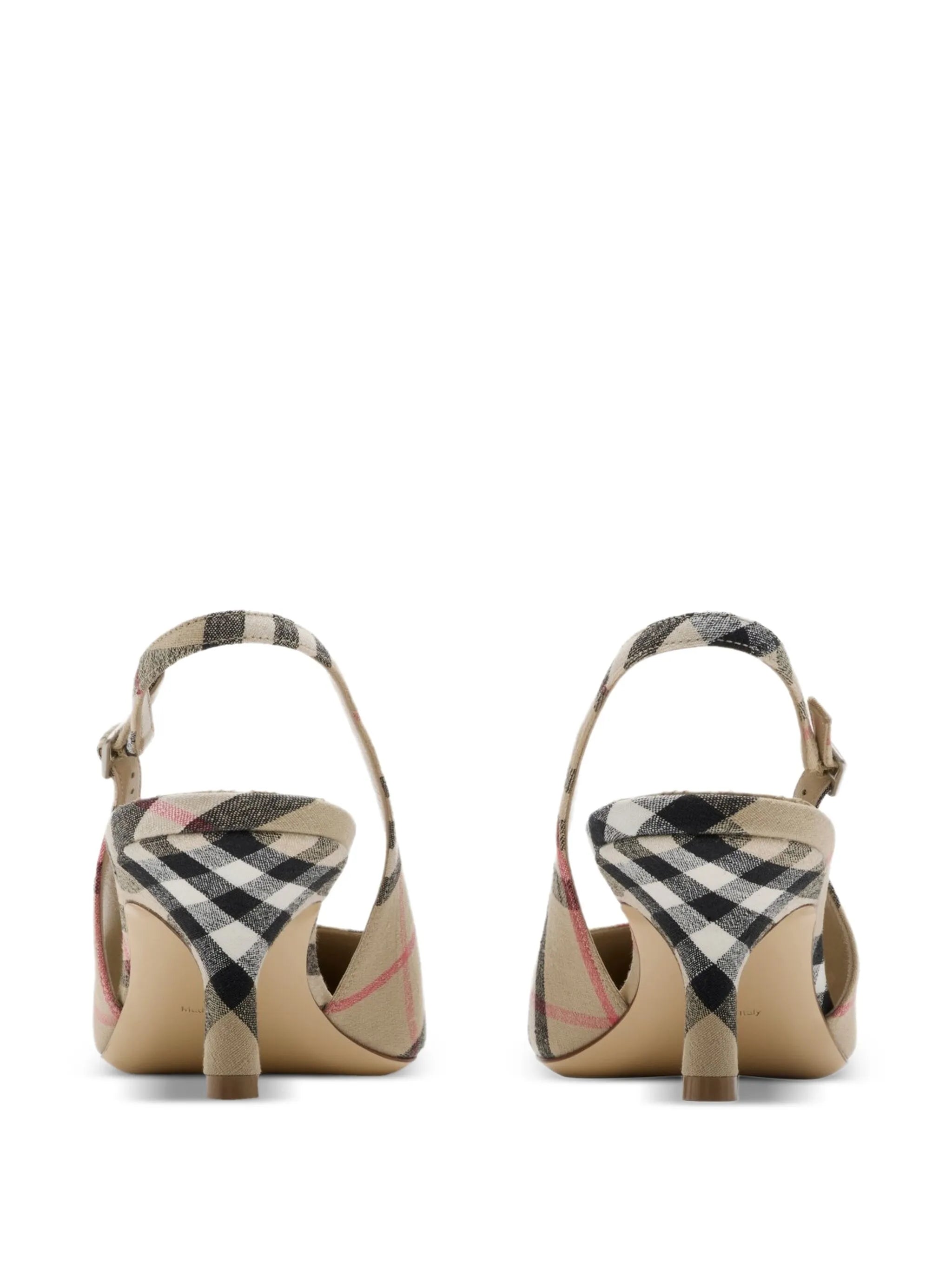 Check dame slingback pumps