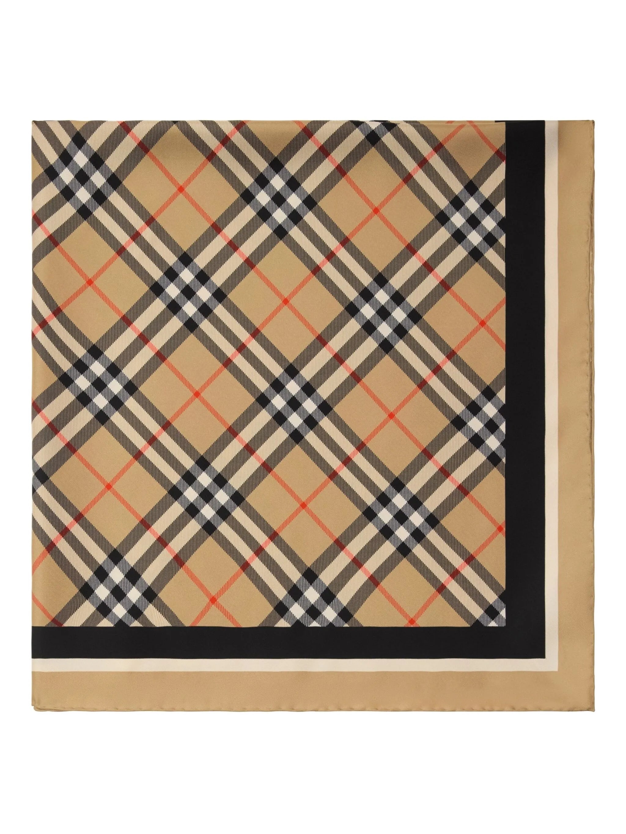 Check silk scarf