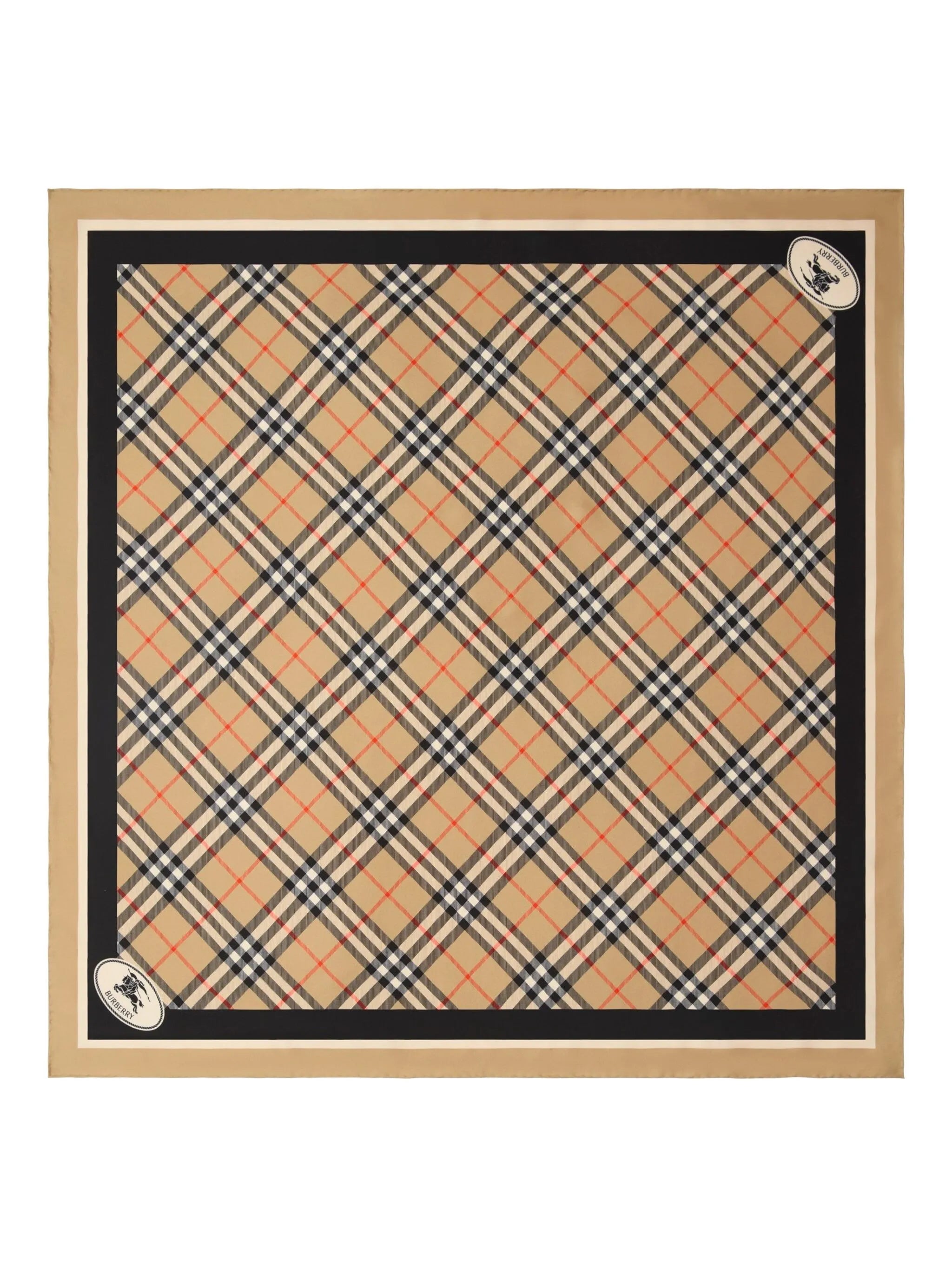 Check silk scarf