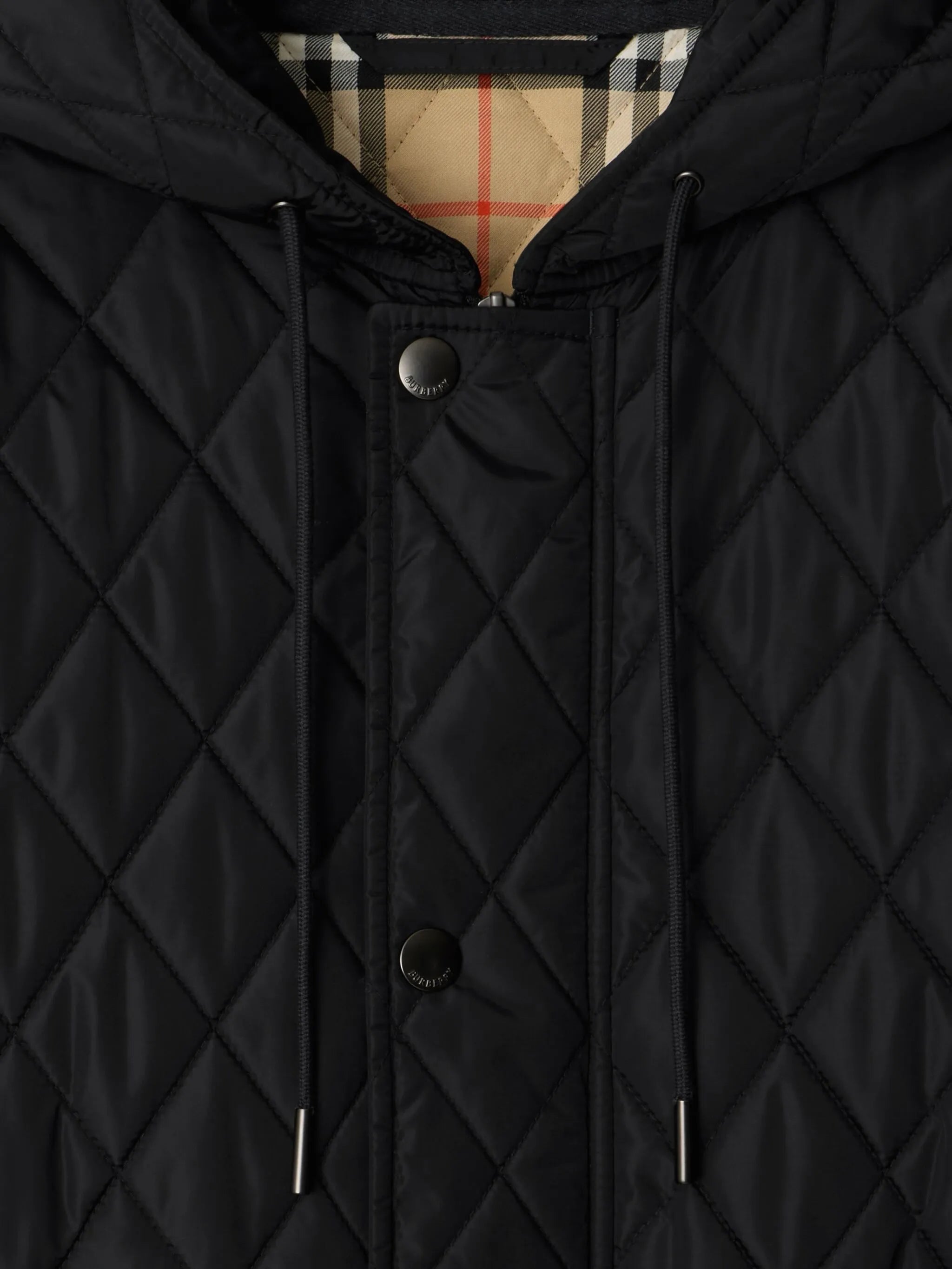 quilted hooded jacket