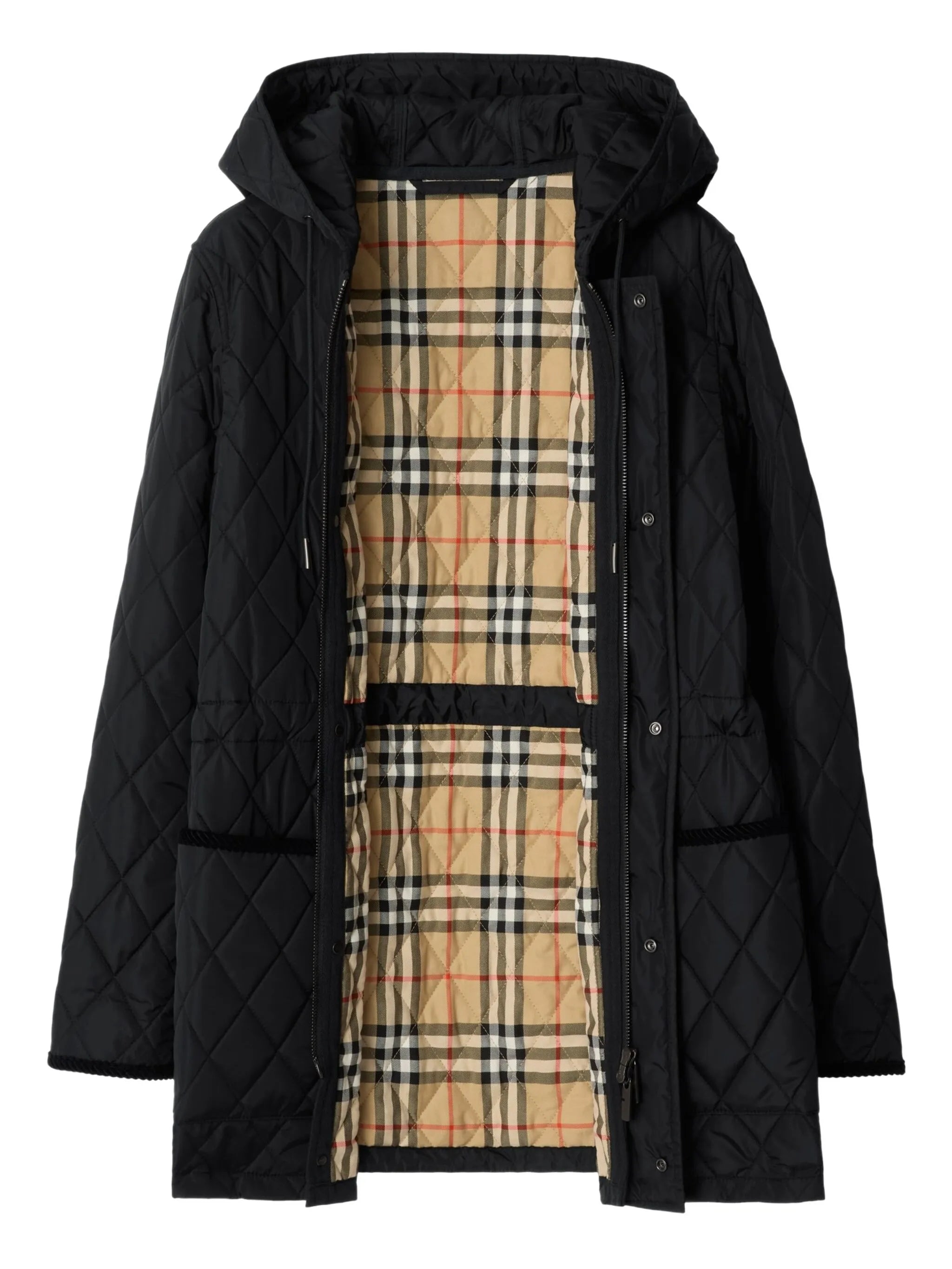 quilted hooded jacket
