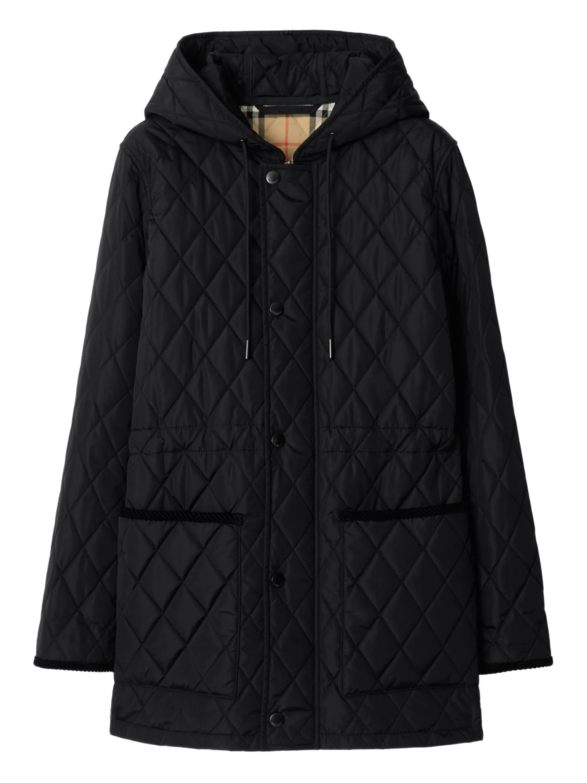 quilted hooded jacket