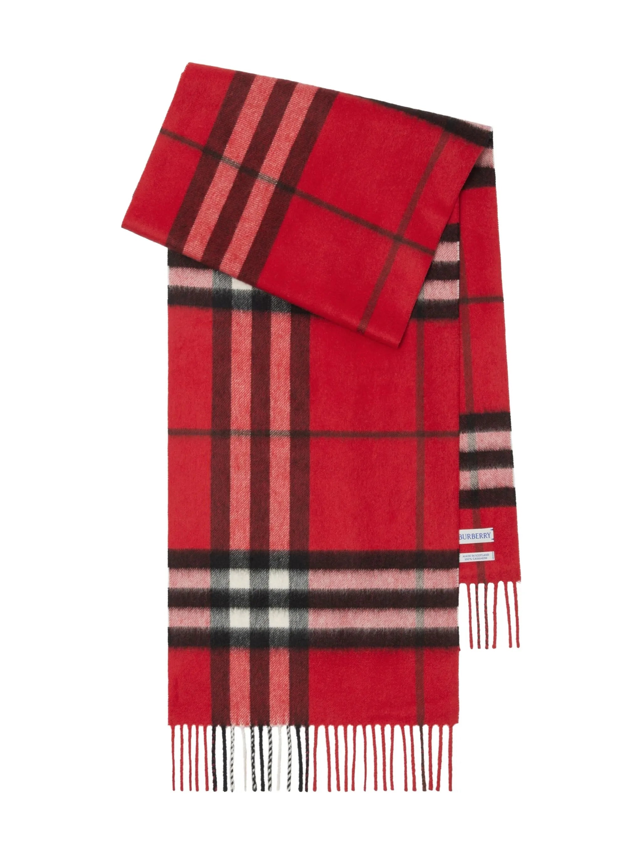 Check cashmere scarf