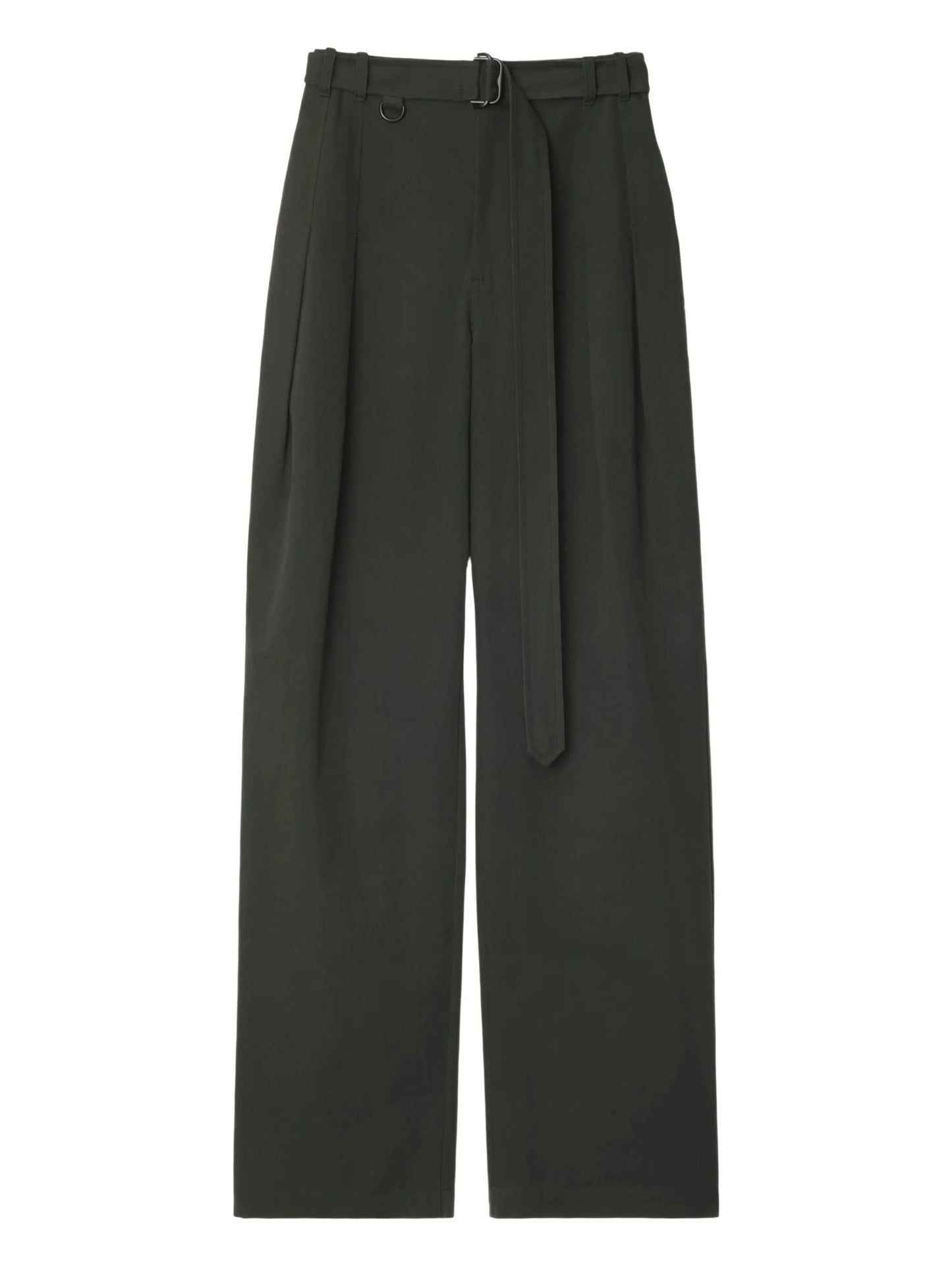 gabardine straight-leg trousers