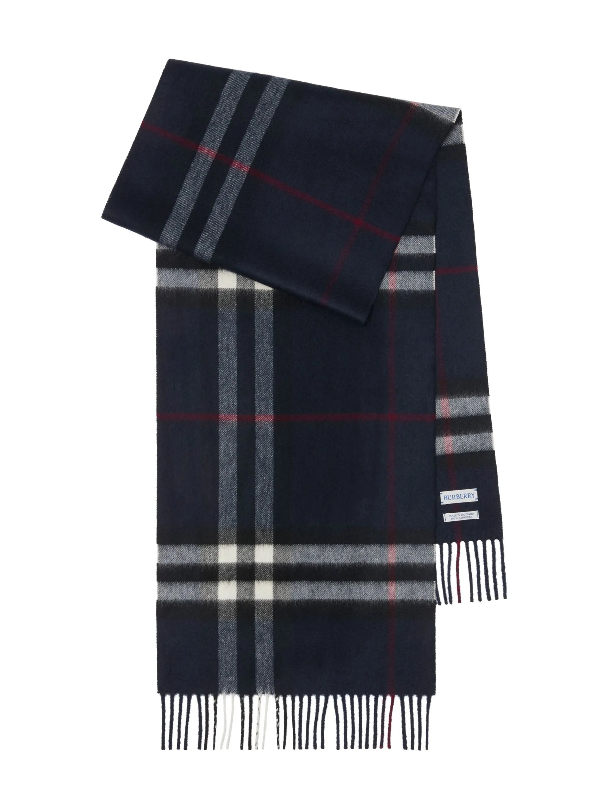 Check cashmere scarf