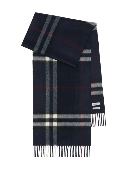 Check cashmere scarf