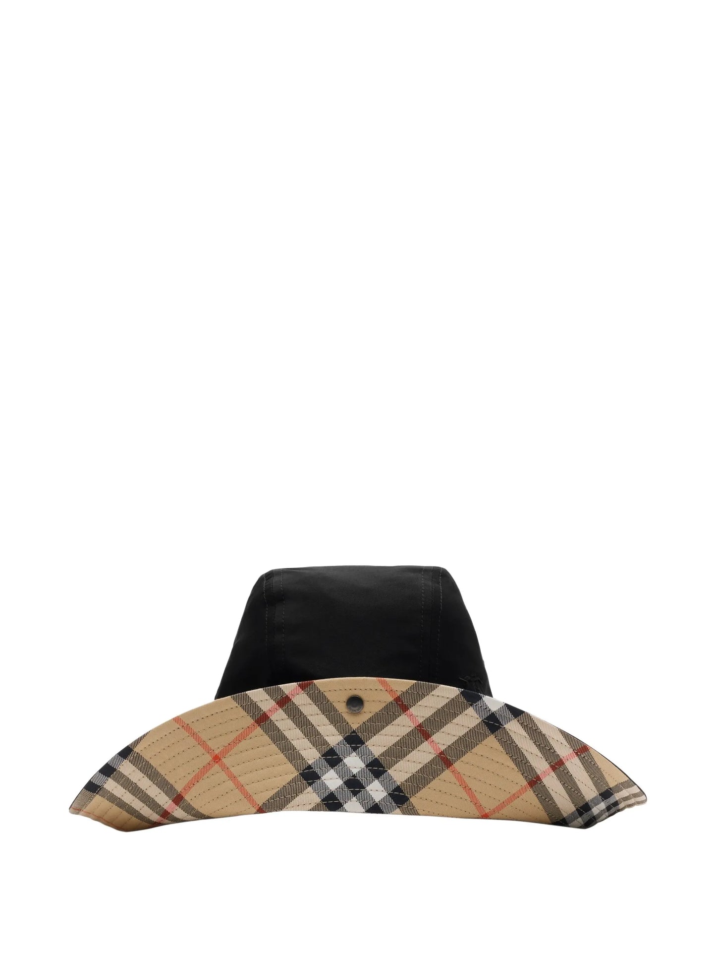check brim gabardine hat