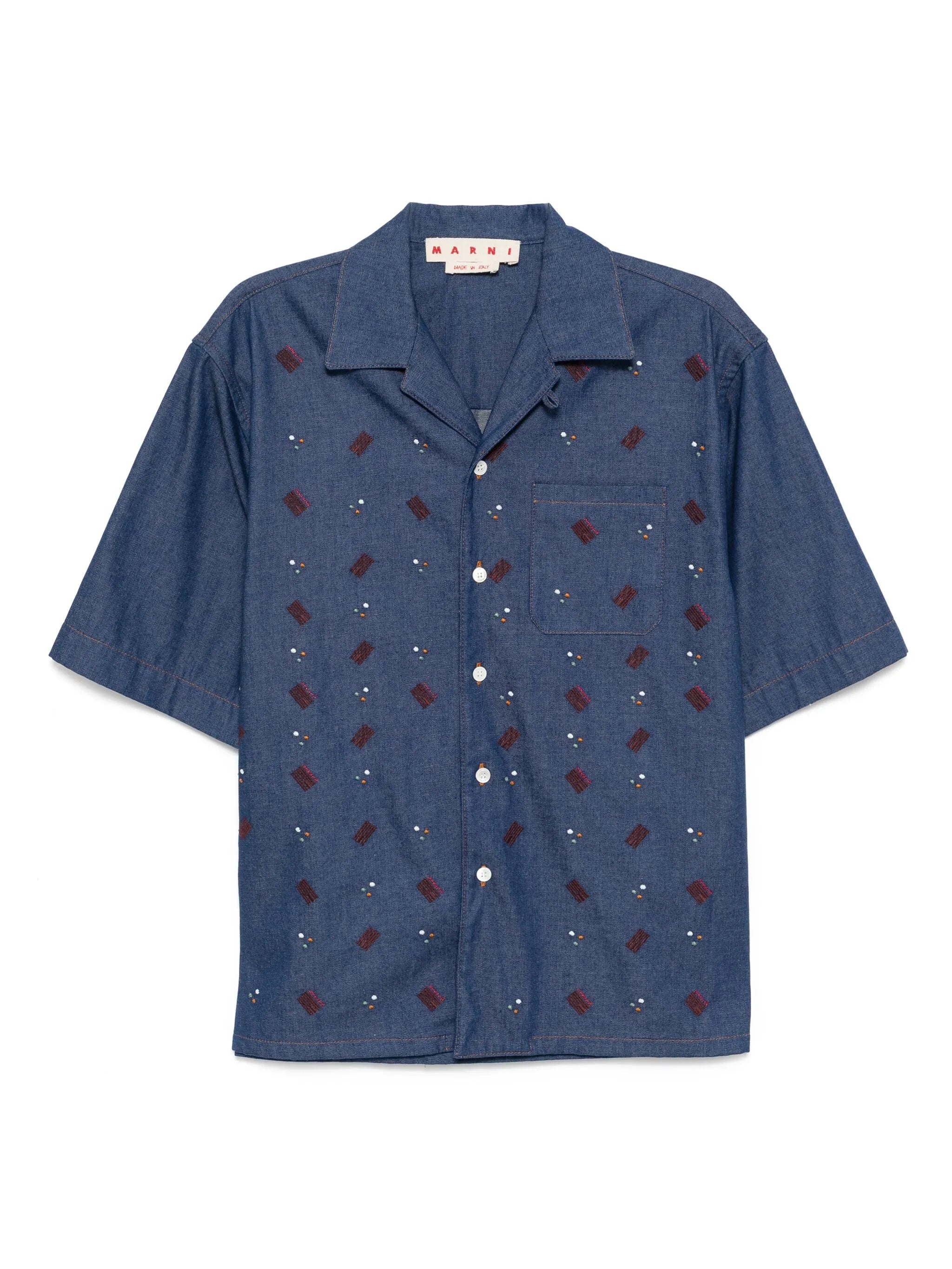 embroidered short sleeved shirt