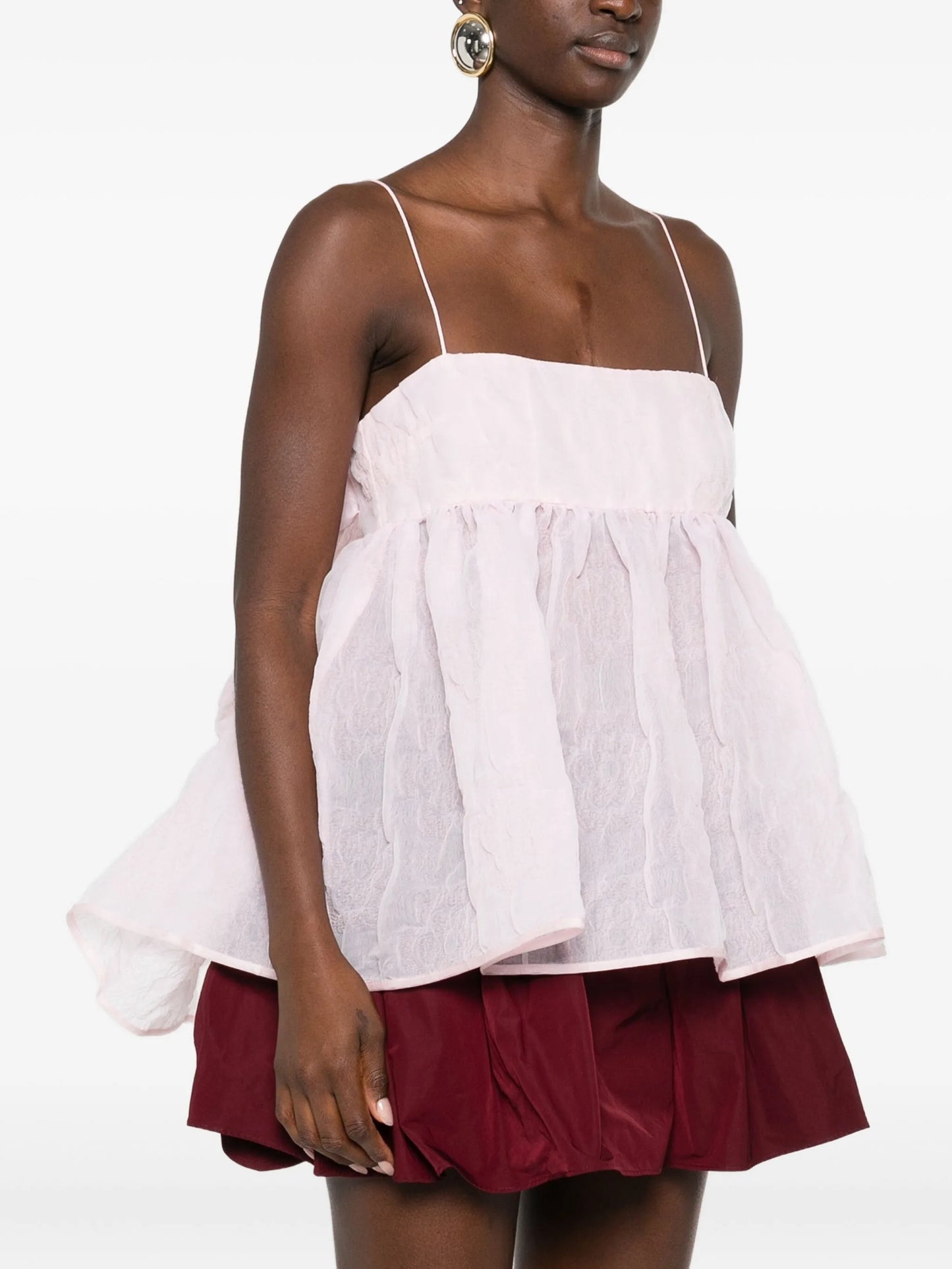 Veronica matelassé-effect tank top