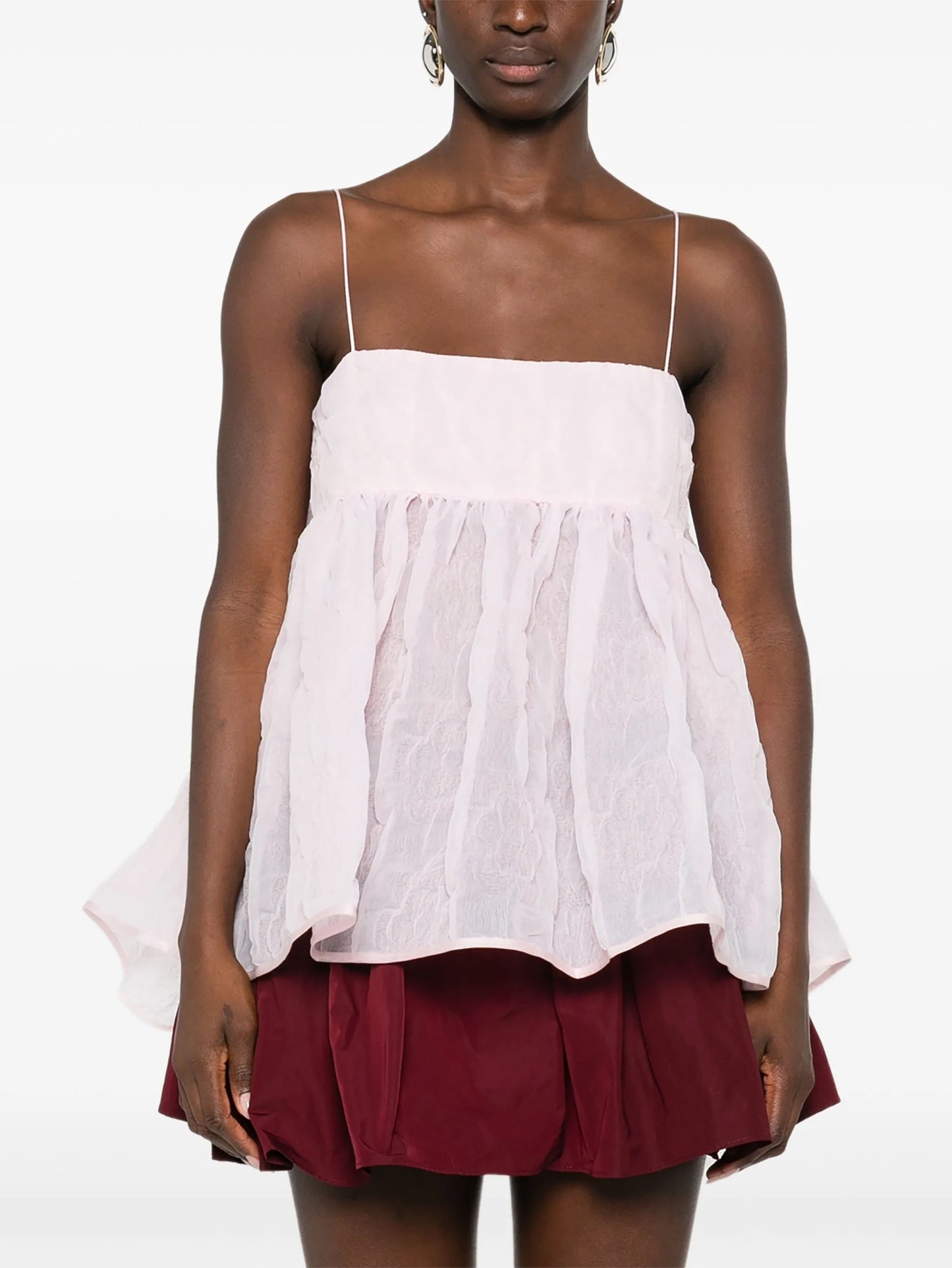 Veronica matelassé-effect tank top