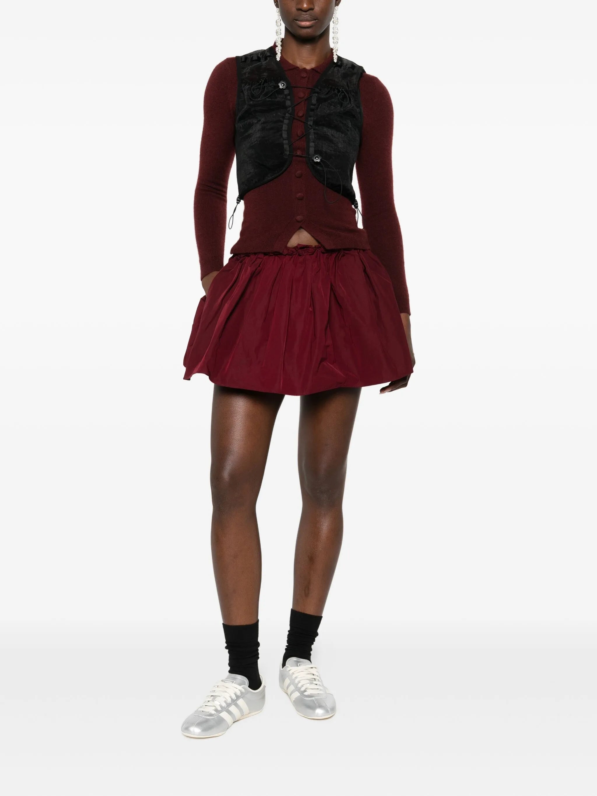 drawstring-fastening vest