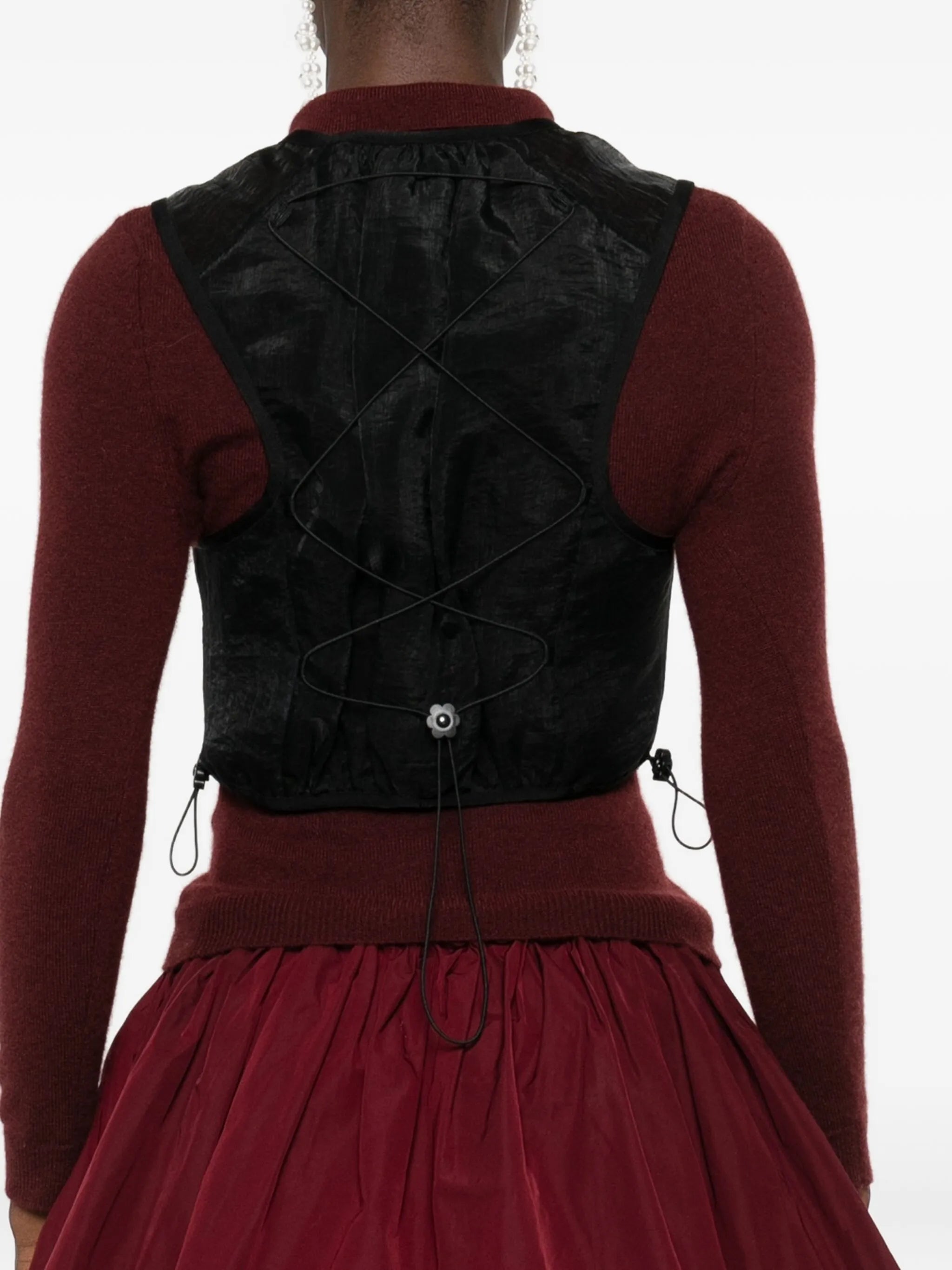 drawstring-fastening vest