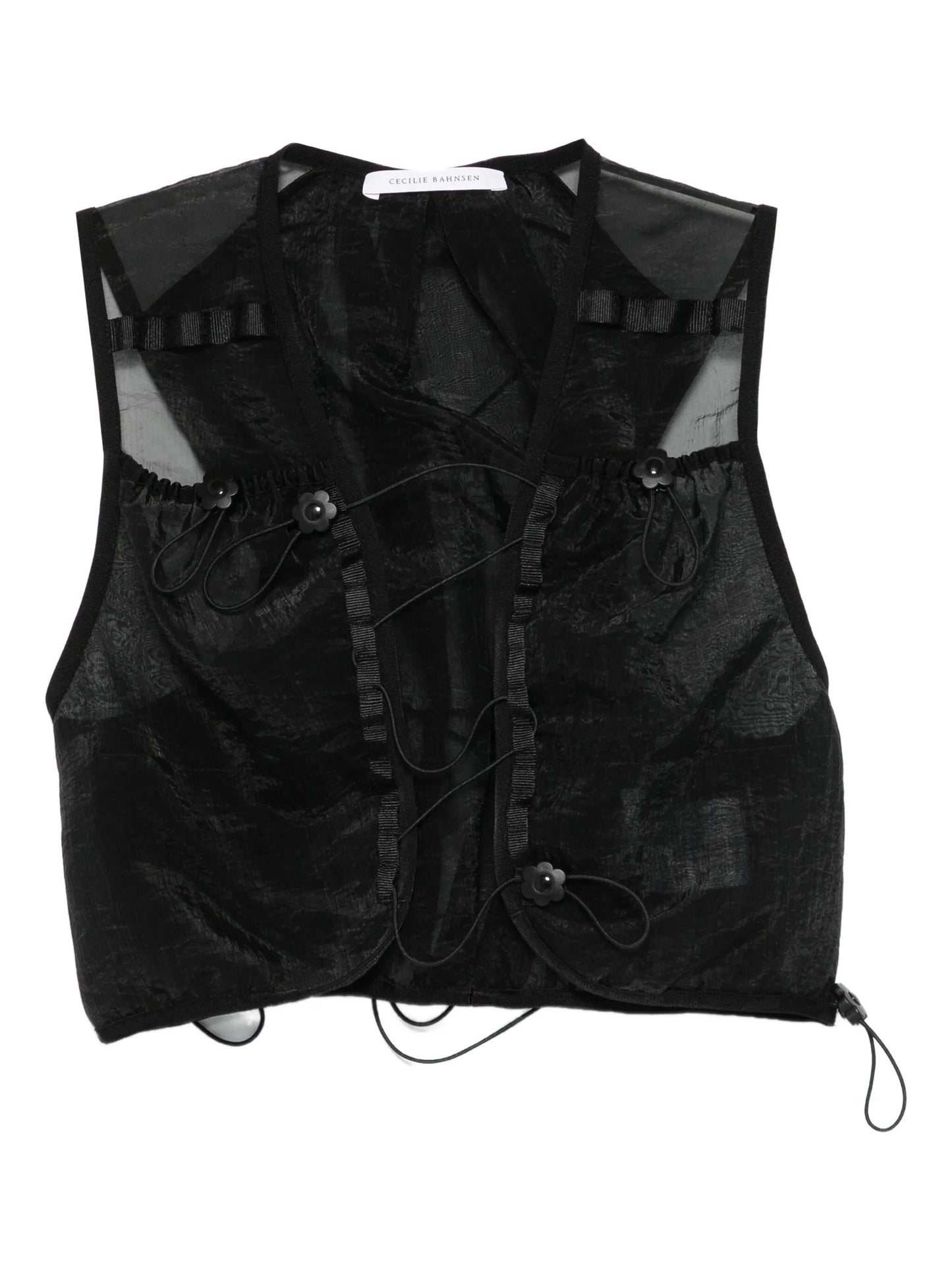 drawstring-fastening vest