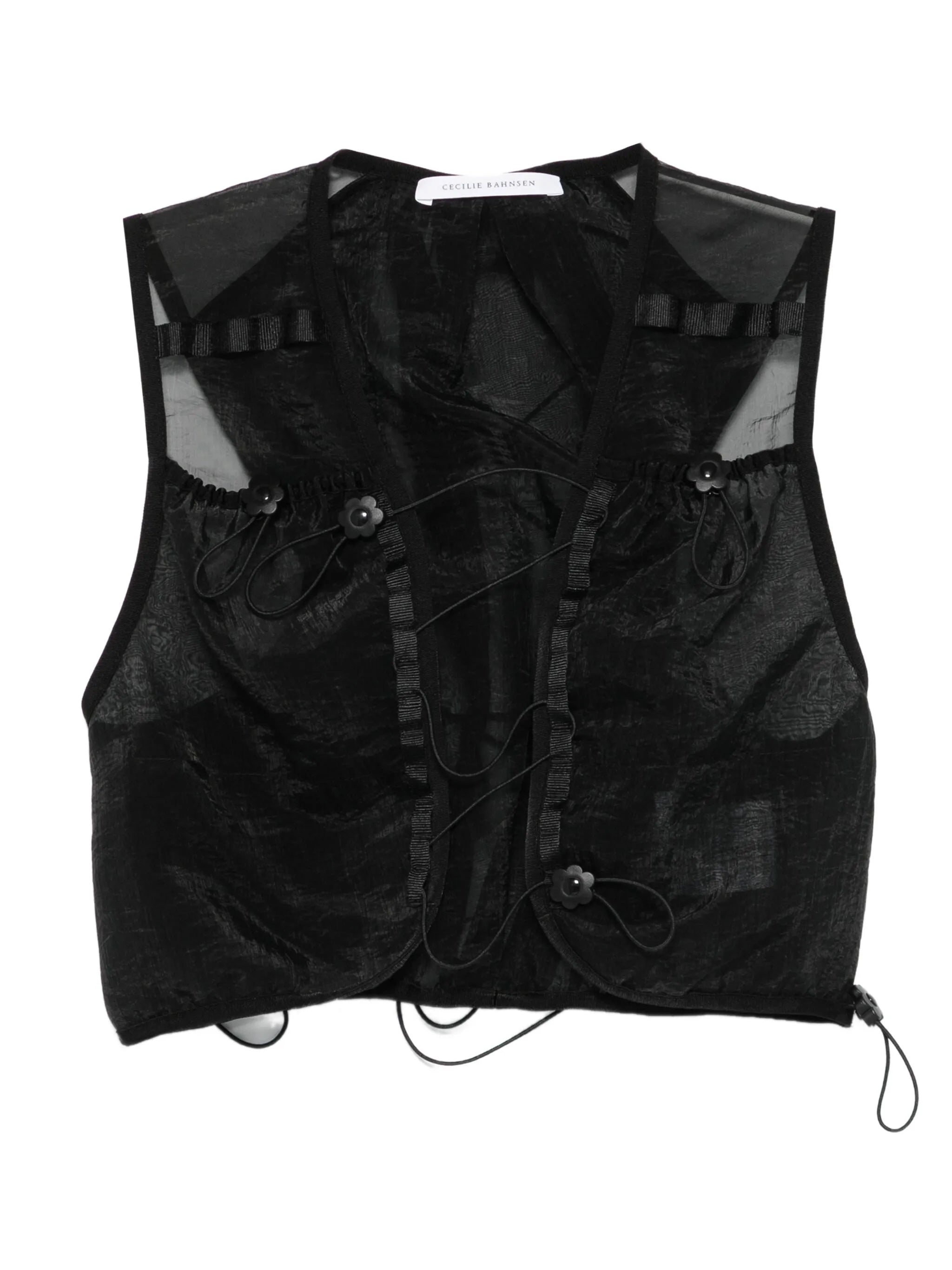 drawstring-fastening vest