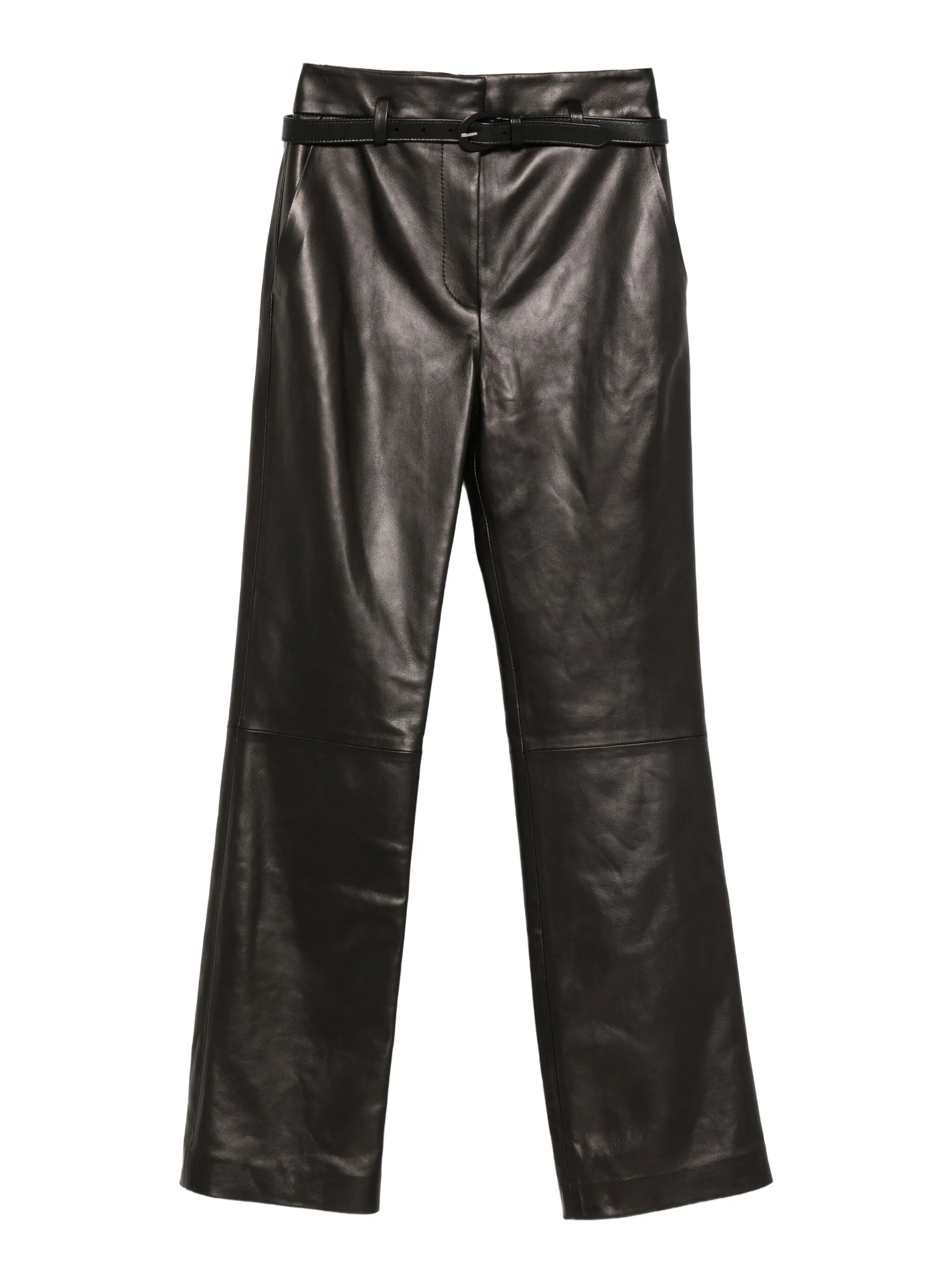 Kaia belted leather trousers