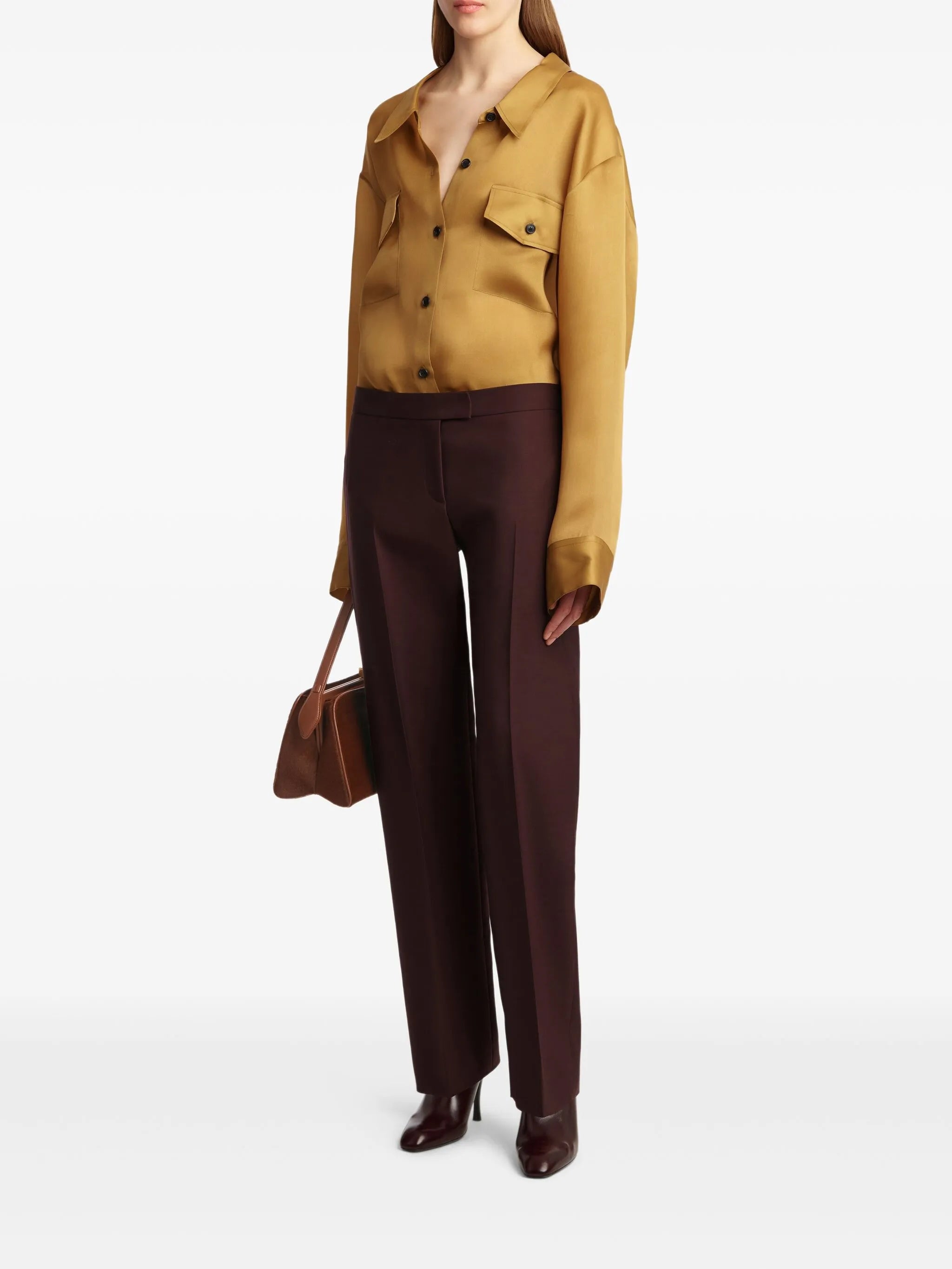 Matteo button-up organza shirt
