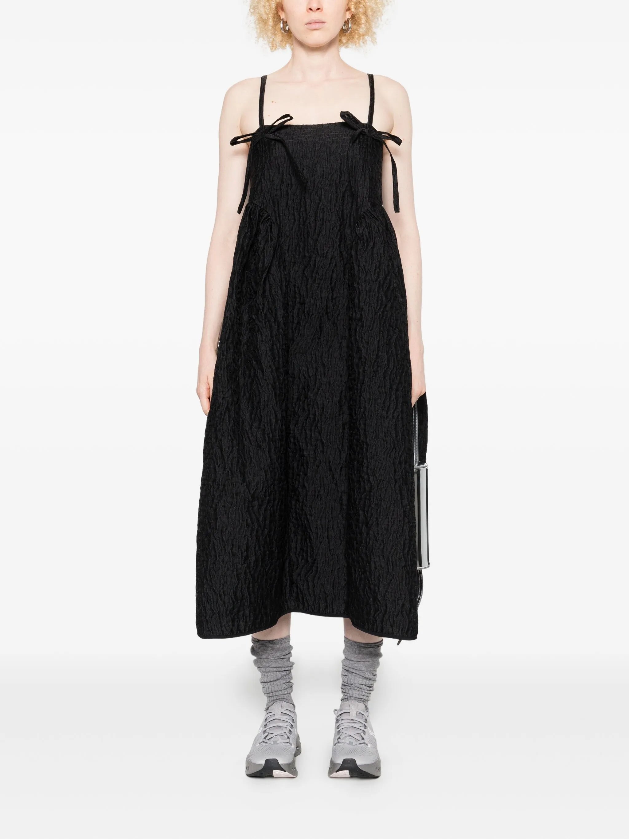 Ambra bow-detail midi dress